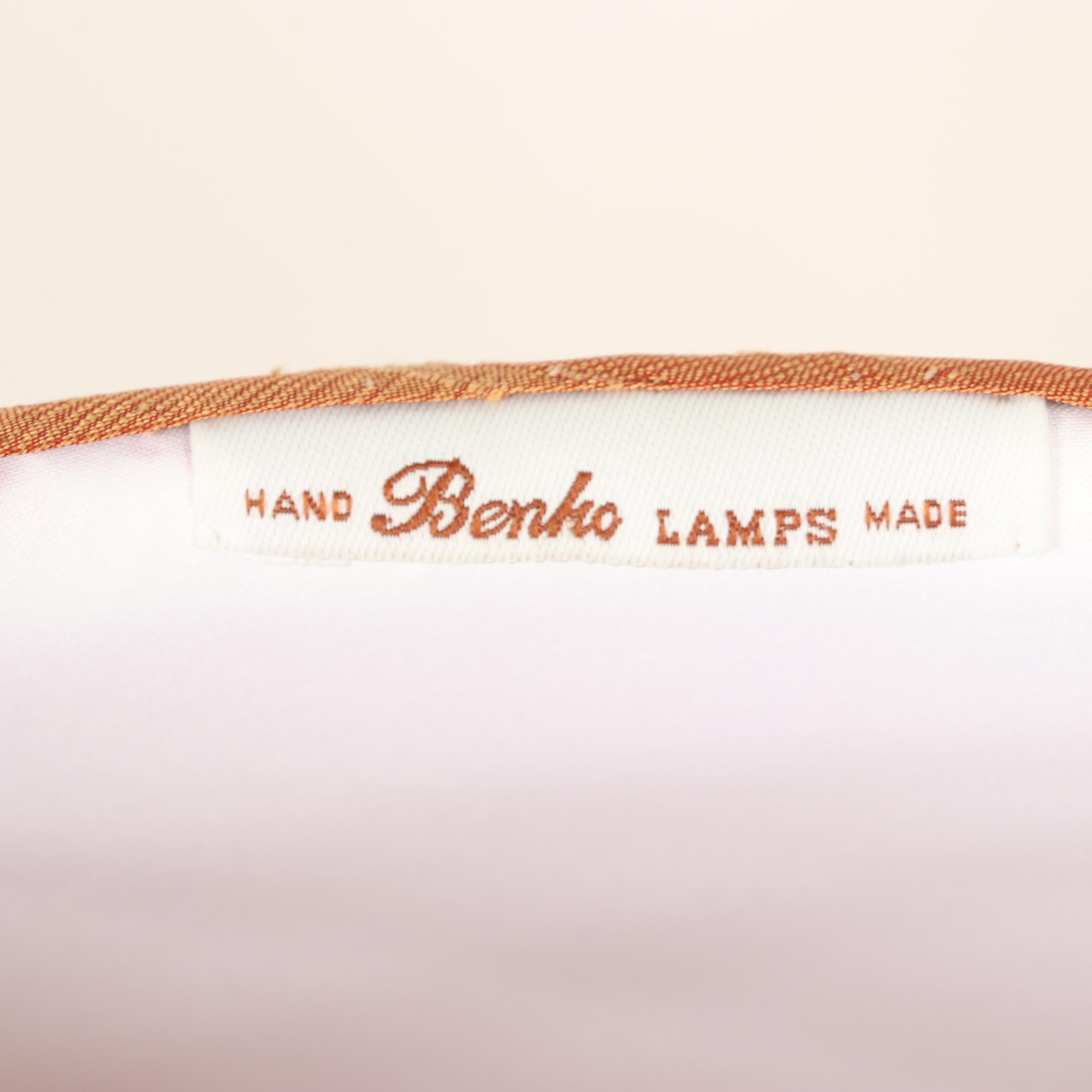 Thai Bronze Singha Guardian Lion Table Lamps with Silk Shades