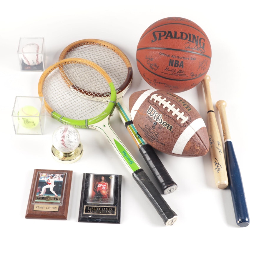 Sports Memorabilia feat. Lebron James Card, Cleveland Indians Autographs & More