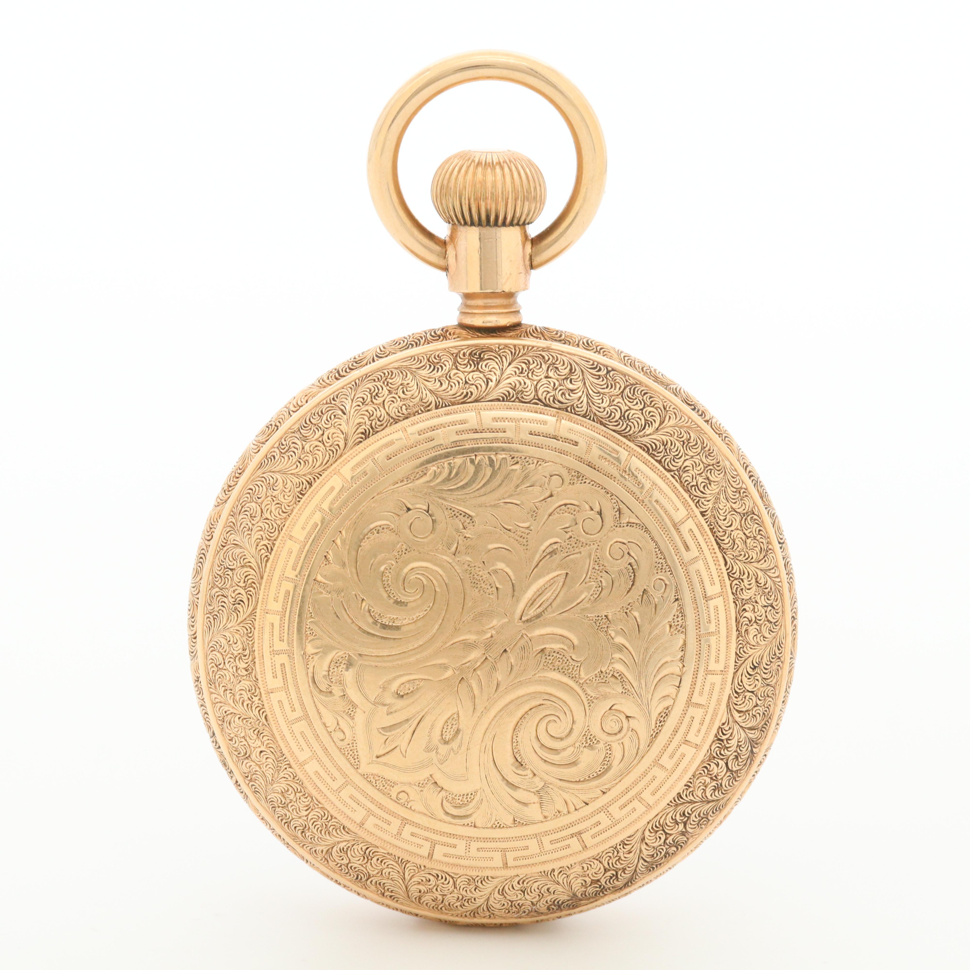 Antique Addison Gold Filled Open Face Pocket Watch, Circa 1909