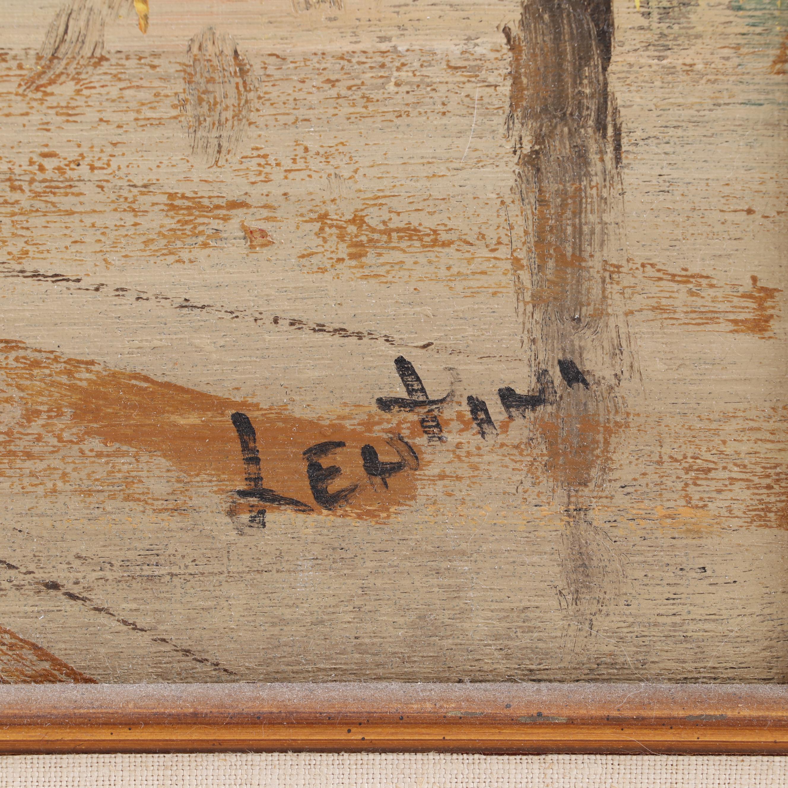 Lentini Oil Painting of Street Scene