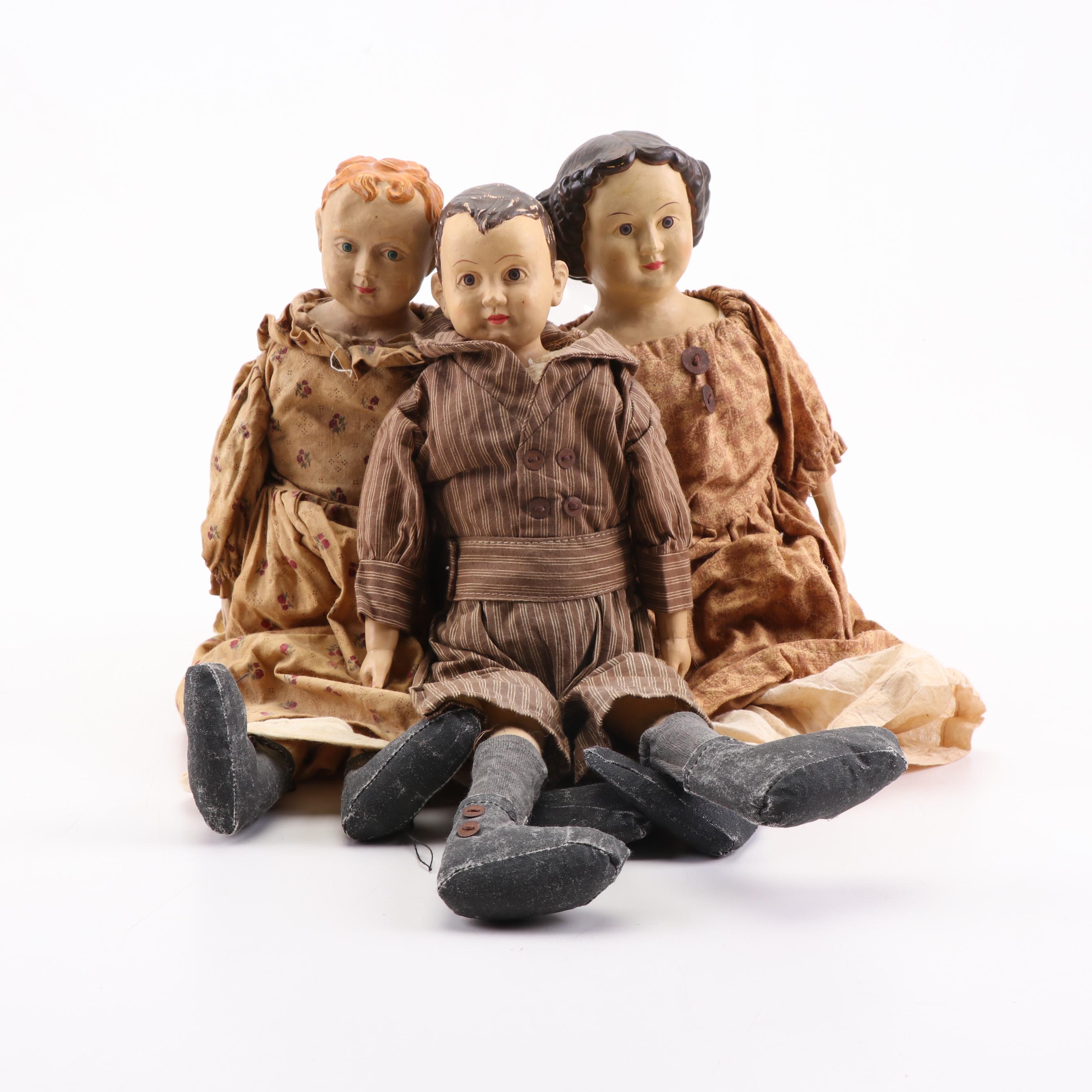 Honey and Me INC Ceramic and Cloth Dolls