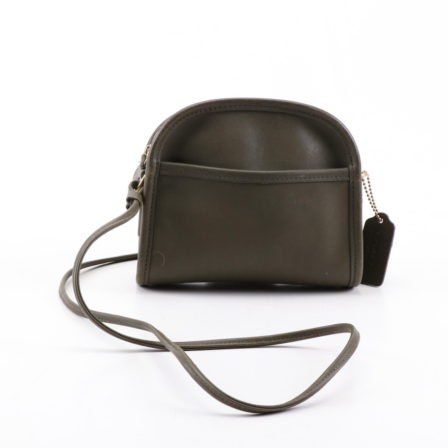 Coach Abbie Olive Green Leather Demi Shoulder Bag