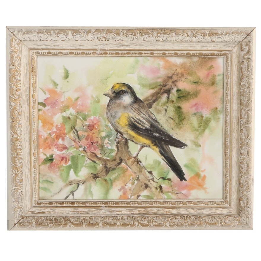 Yellow-rumped Warbler Watercolor Painting