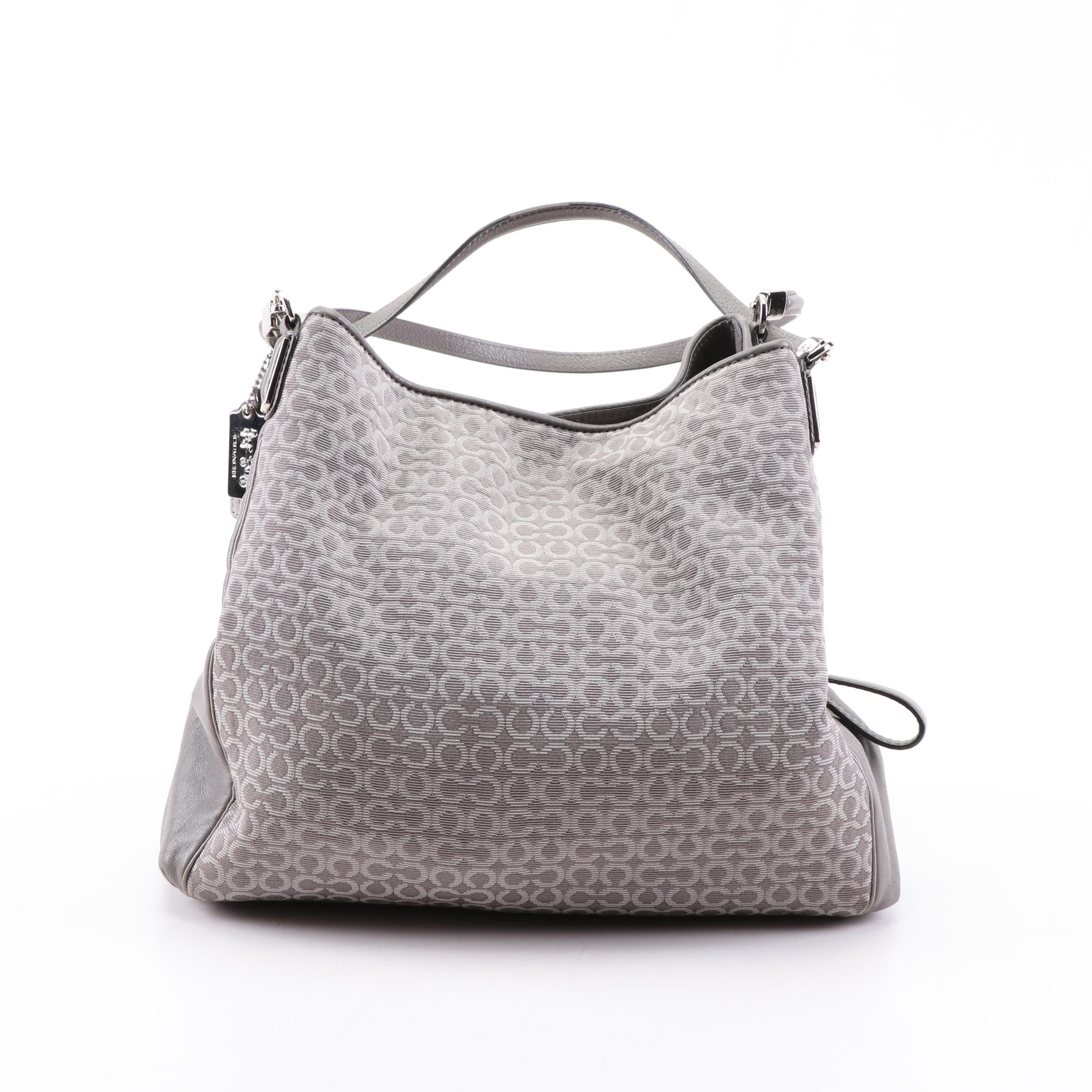 Coach Madison Op Art Canvas and Leather Shoulder Bag