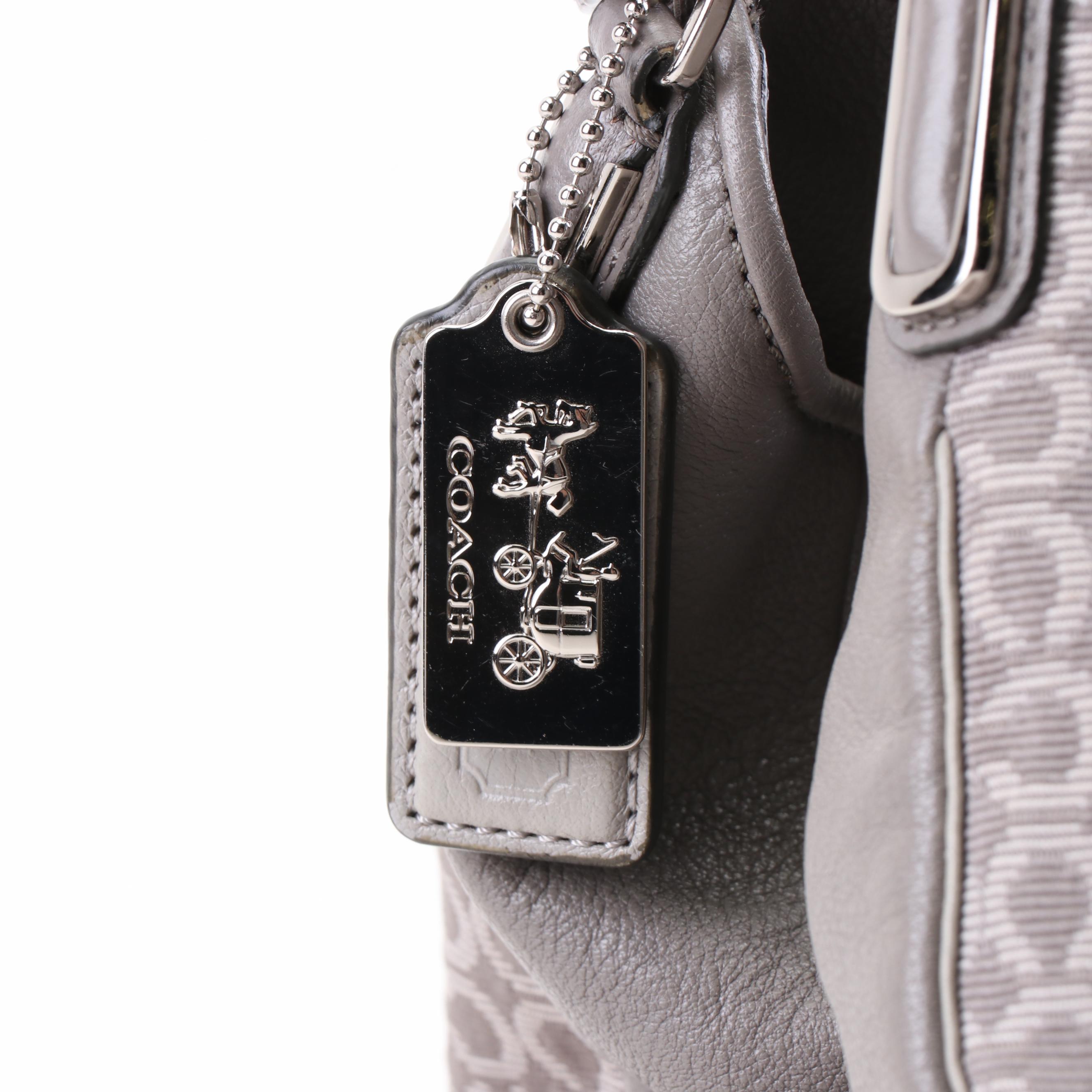 Coach Madison Op Art Canvas and Leather Shoulder Bag