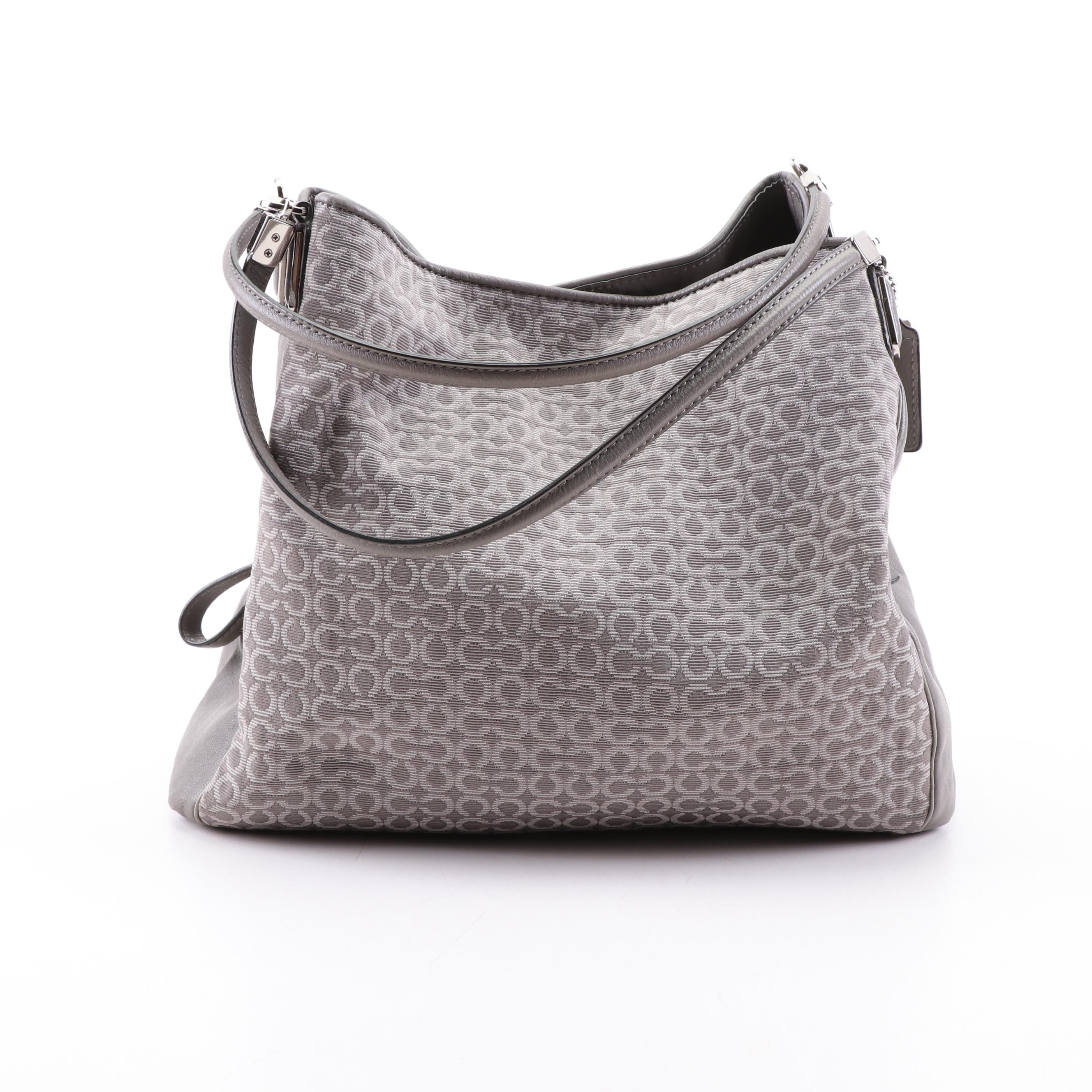 Coach Madison Op Art Canvas and Leather Shoulder Bag