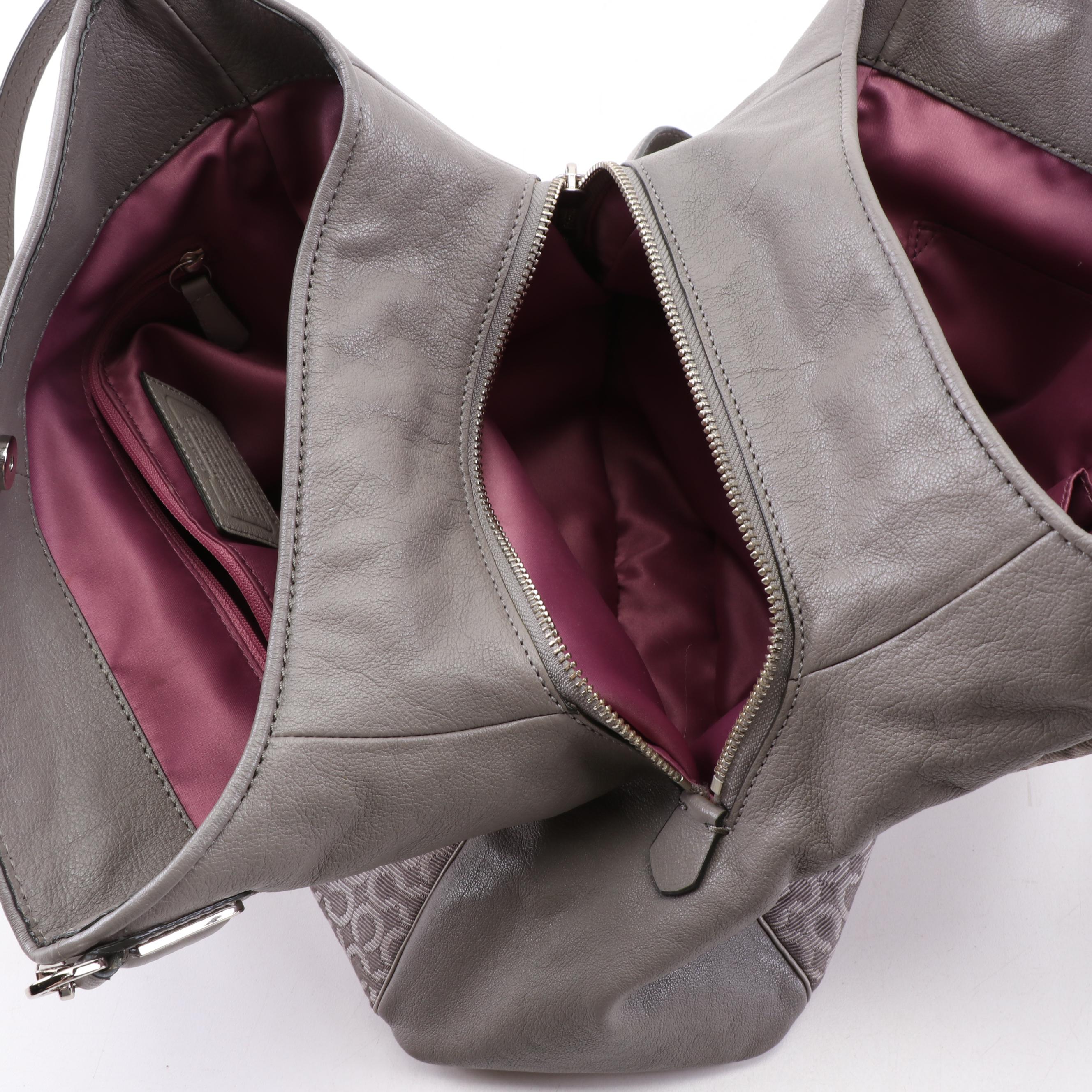 Coach Madison Op Art Canvas and Leather Shoulder Bag