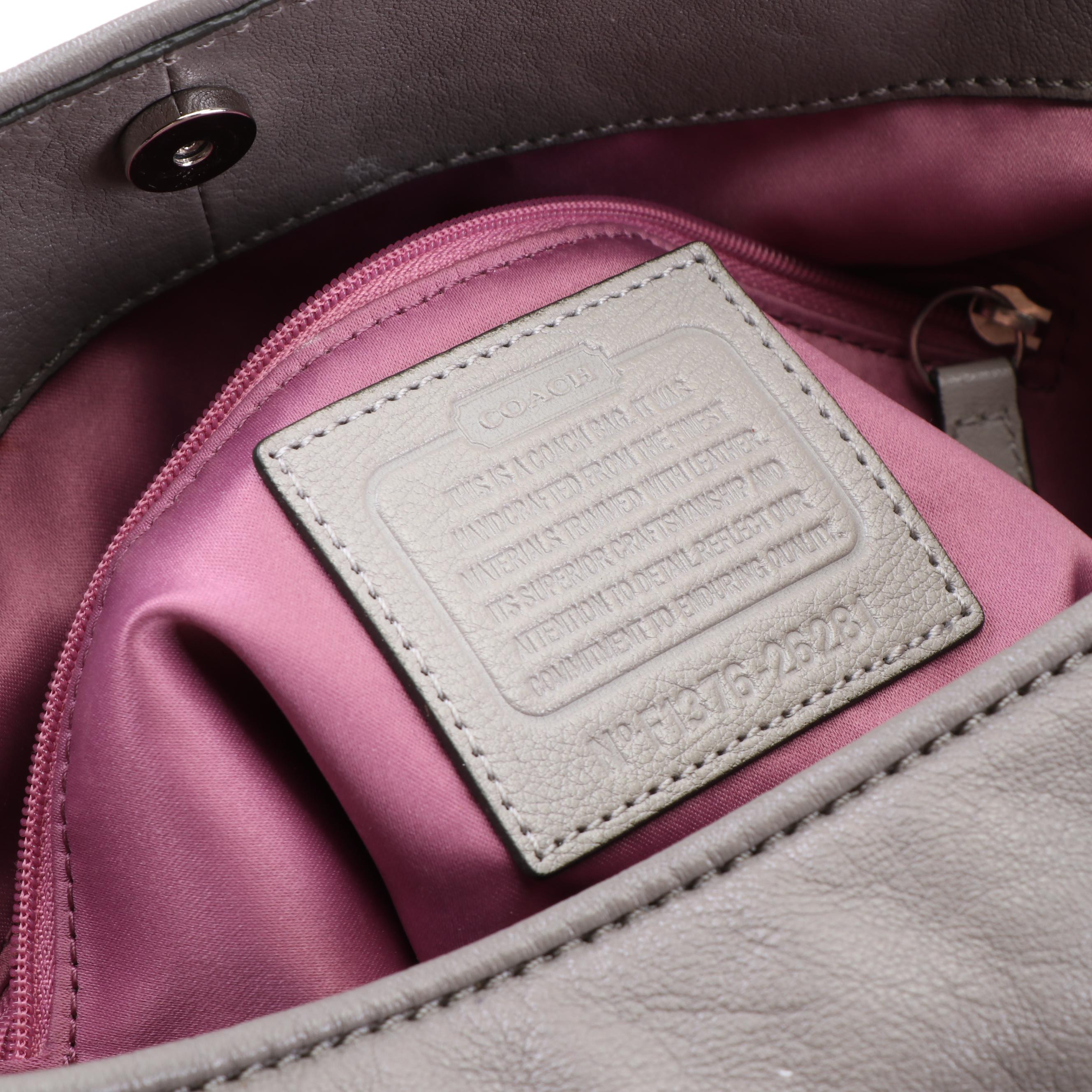 Coach Madison Op Art Canvas and Leather Shoulder Bag