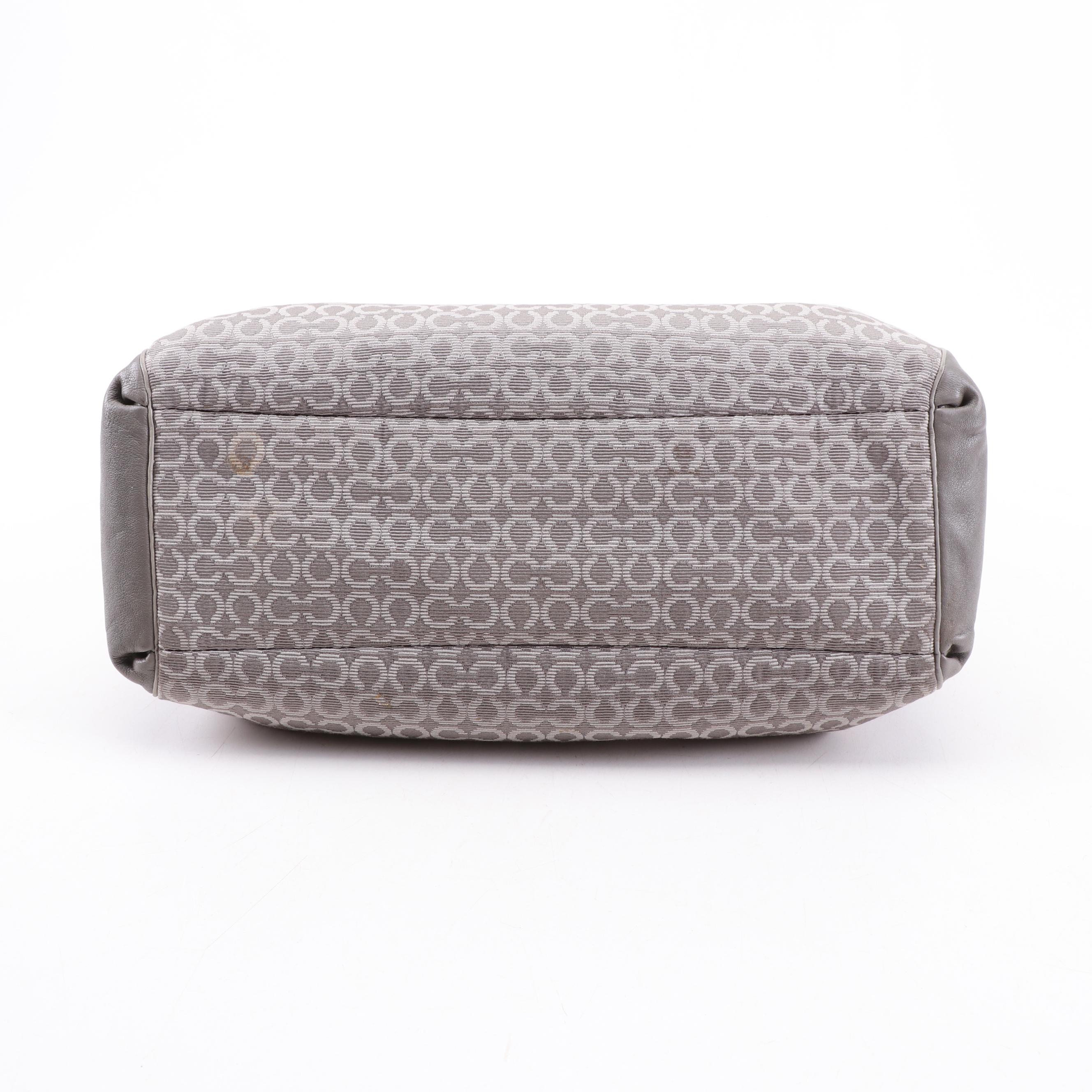 Coach Madison Op Art Canvas and Leather Shoulder Bag