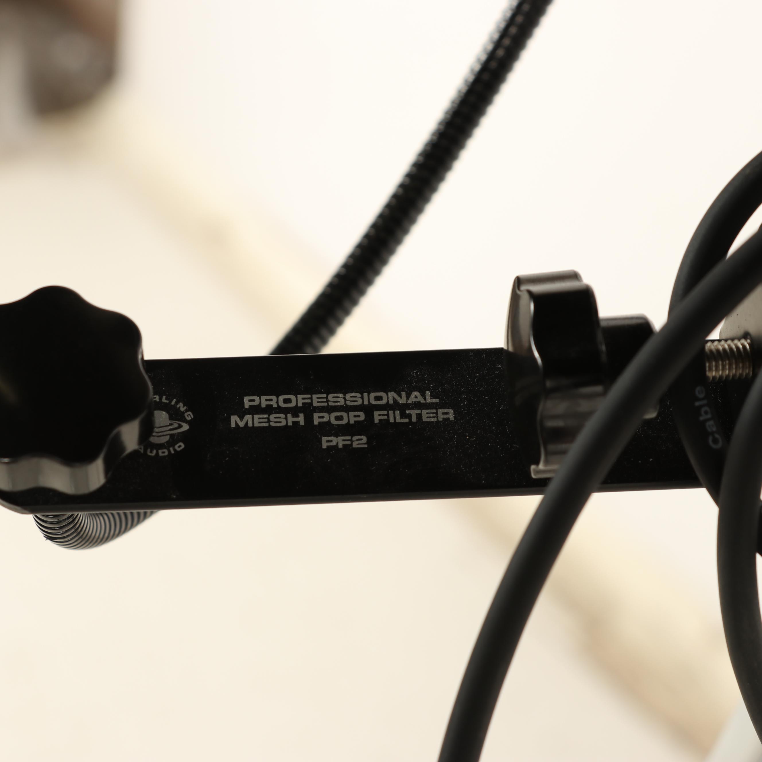 AKG C214 Condenser Microphone with Sterling PF2 Professional Mesh Pop Filter