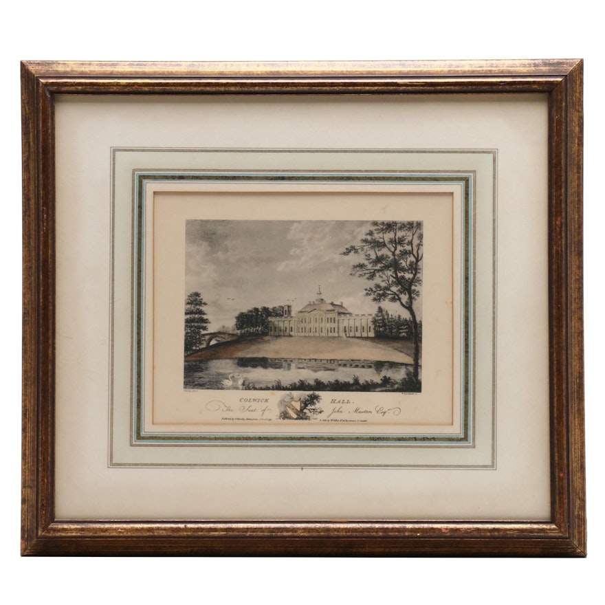 Collotype After W. L. J. Walker Etching "Colwick Hall"