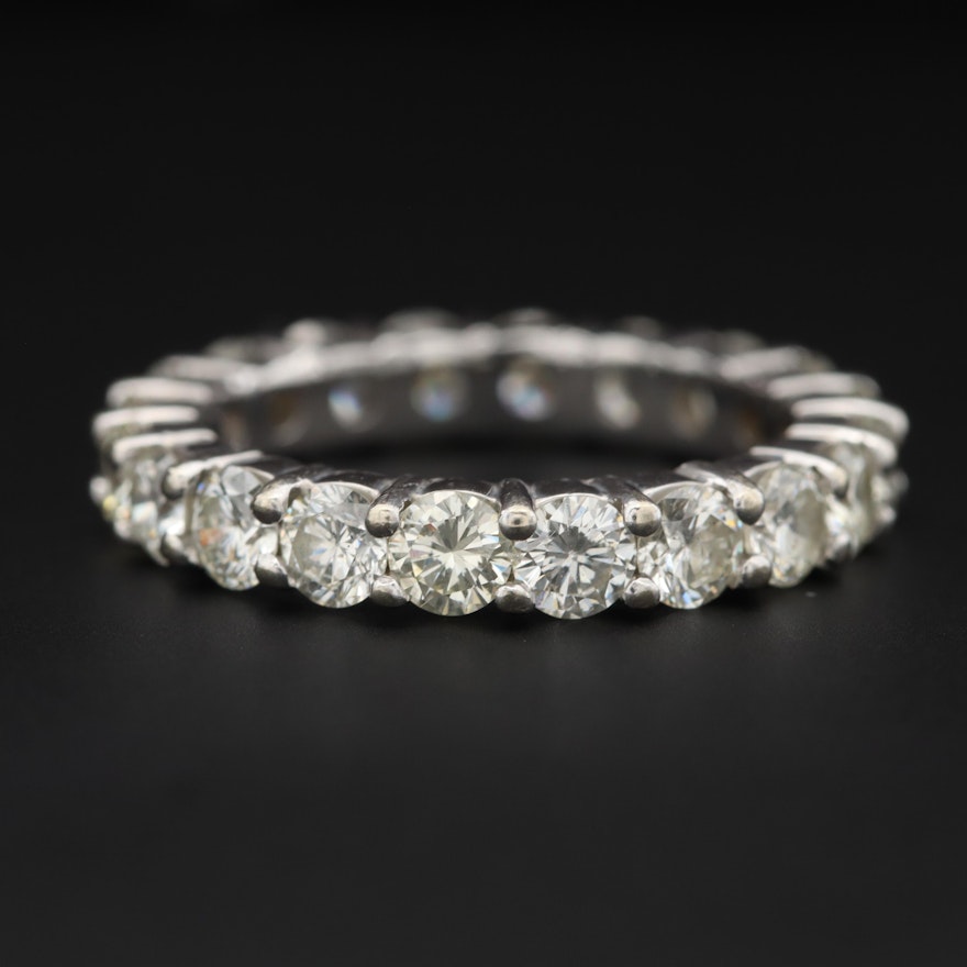 14K White Gold 3.20 CTW Diamond Eternity Band