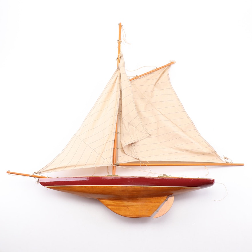 Wood and Cloth Model Sail Boat