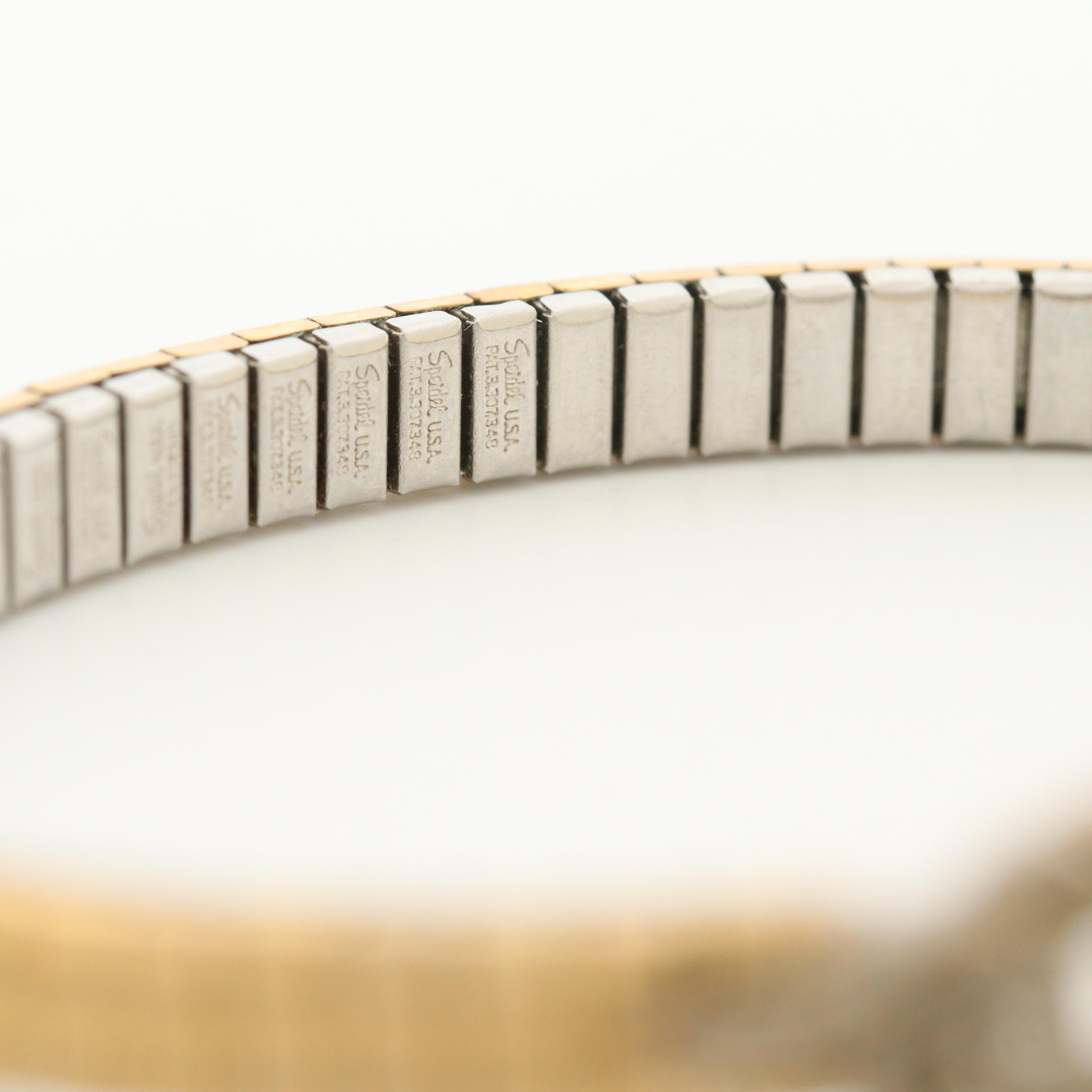 Vintage Helbros 14K Yellow Gold and Diamond Stem Wind Watch