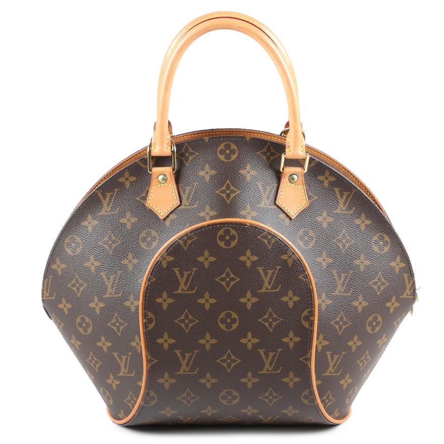Louis Vuitton Paris Ellipse MM Bag in Monogram Canvas and Vachetta Leather