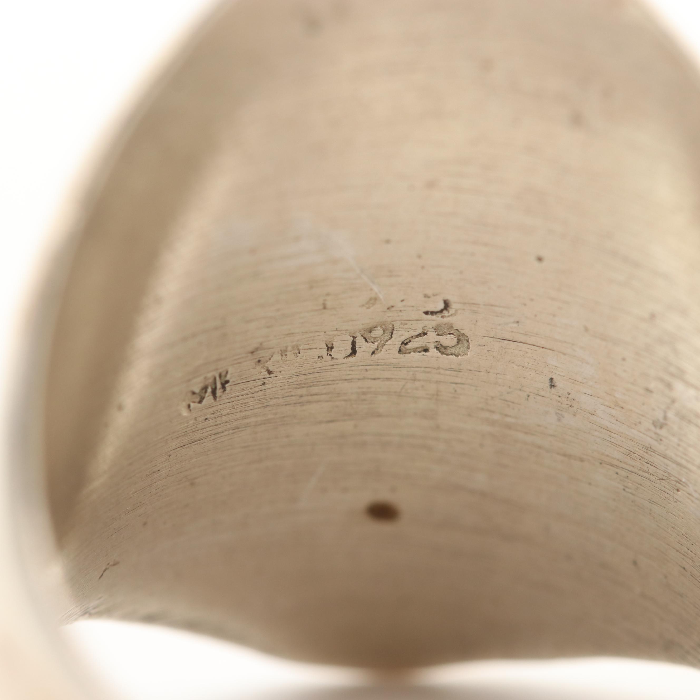 Sterling Silver Hammered Texture Bracelet and Ring Set