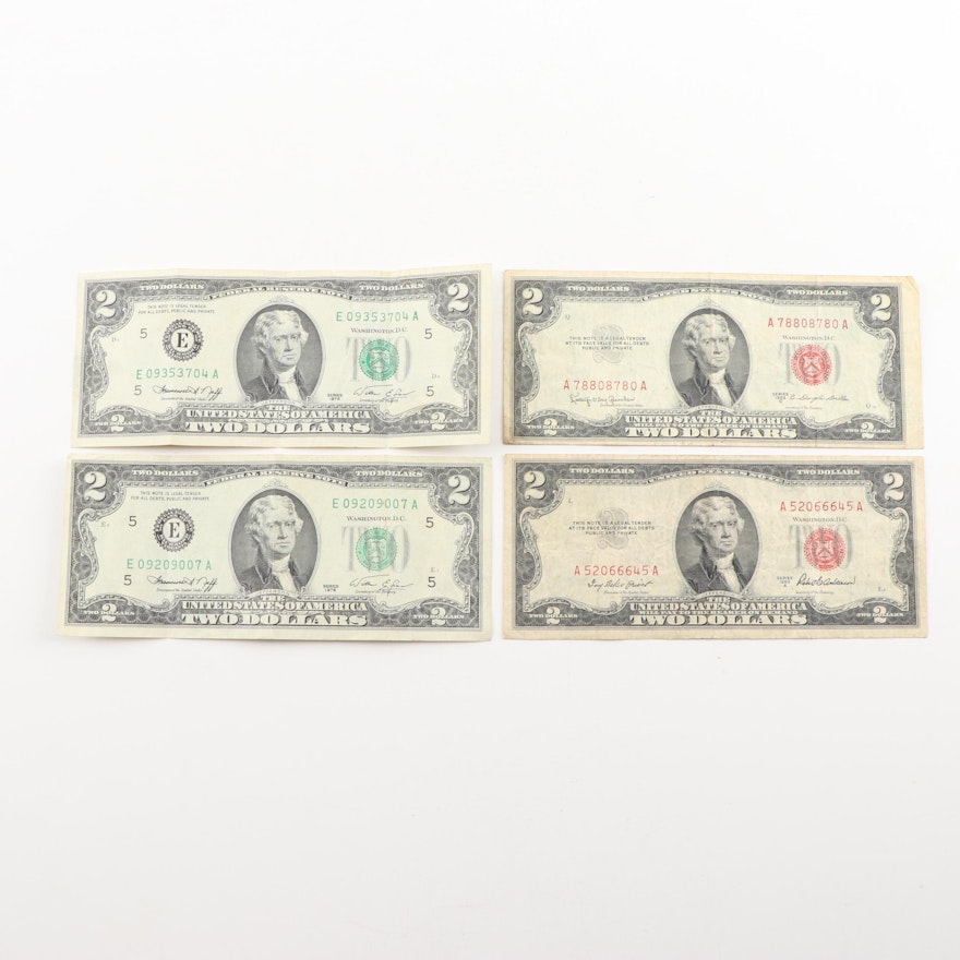 1953 Legal Tender Notes and 1976 $2 Federal Reserve Notes