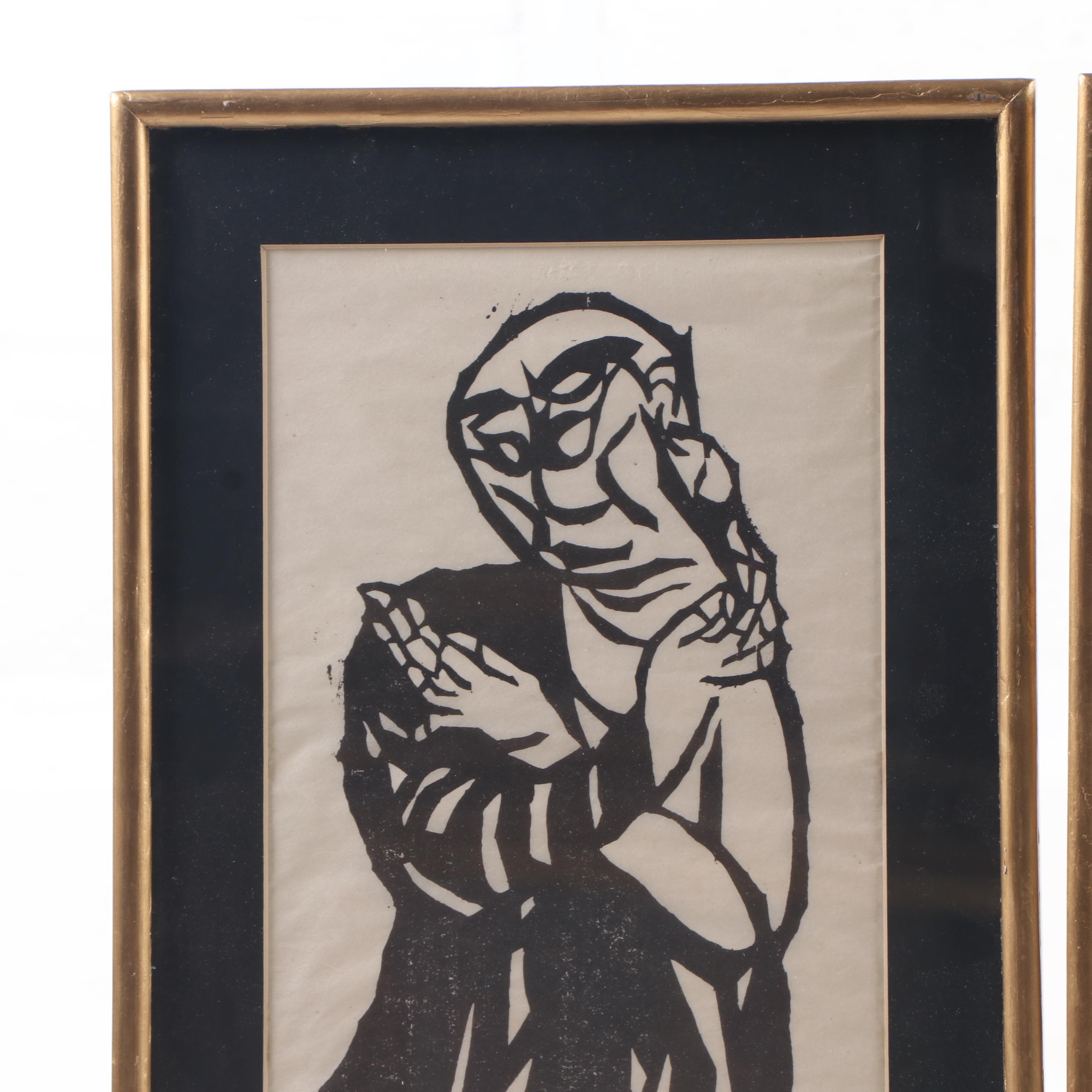 Woodblocks after Shikō Munakata "Ten Great Disciples of Buddha"