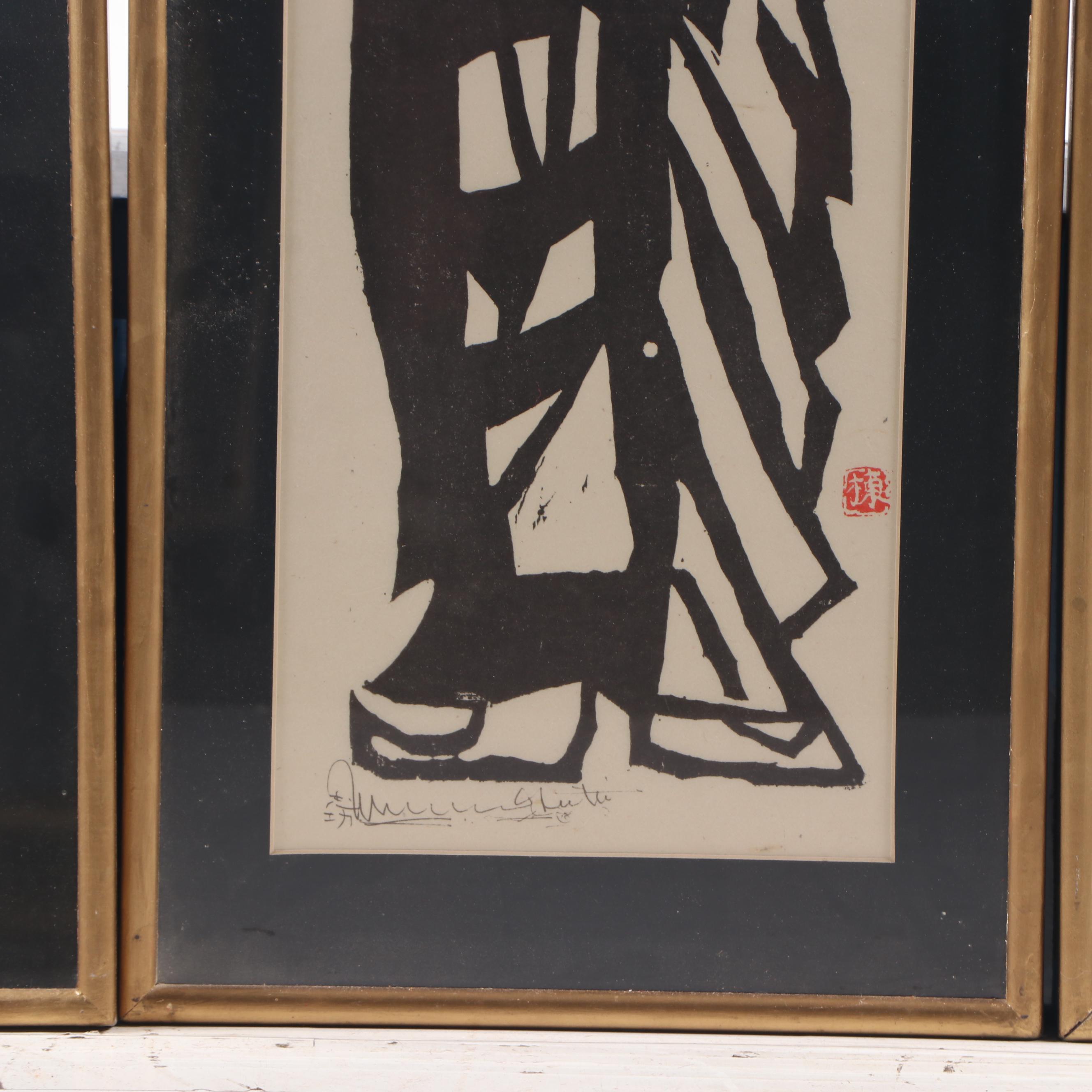 Woodblocks after Shikō Munakata "Ten Great Disciples of Buddha"