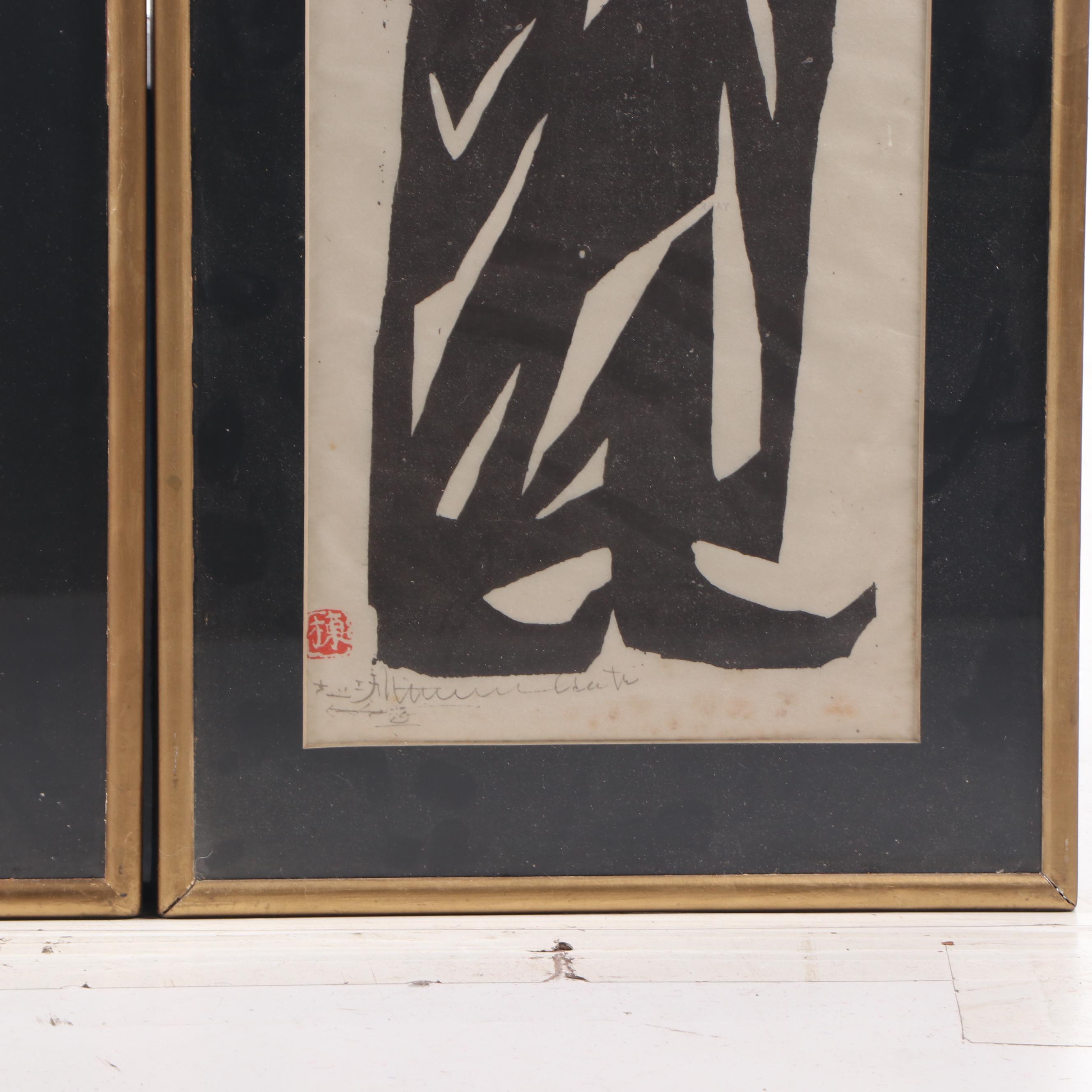 Woodblocks after Shikō Munakata "Ten Great Disciples of Buddha"