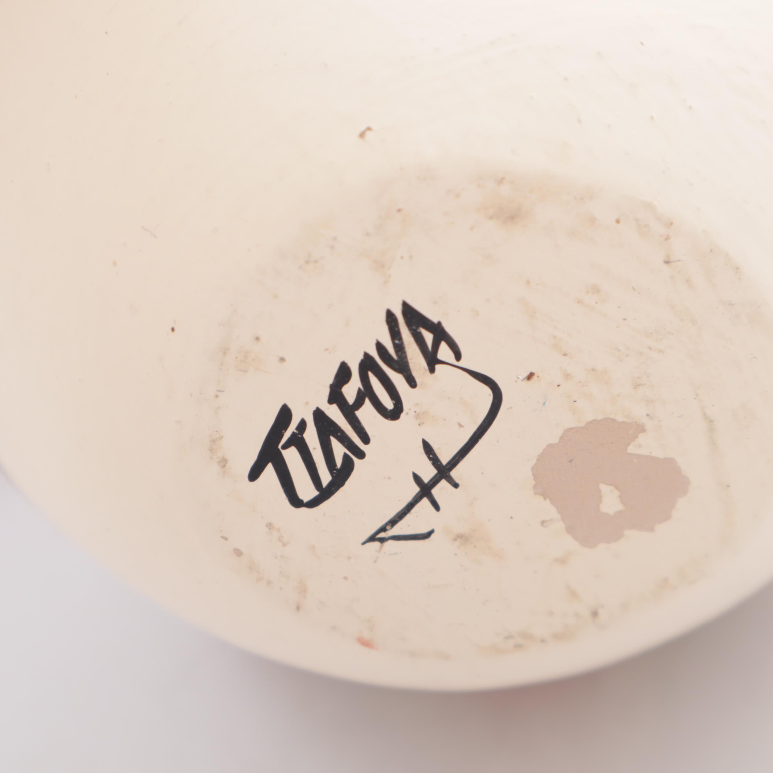 Tafoya Acoma Vase with Mexican Hand-Painted Earthenware Cookware