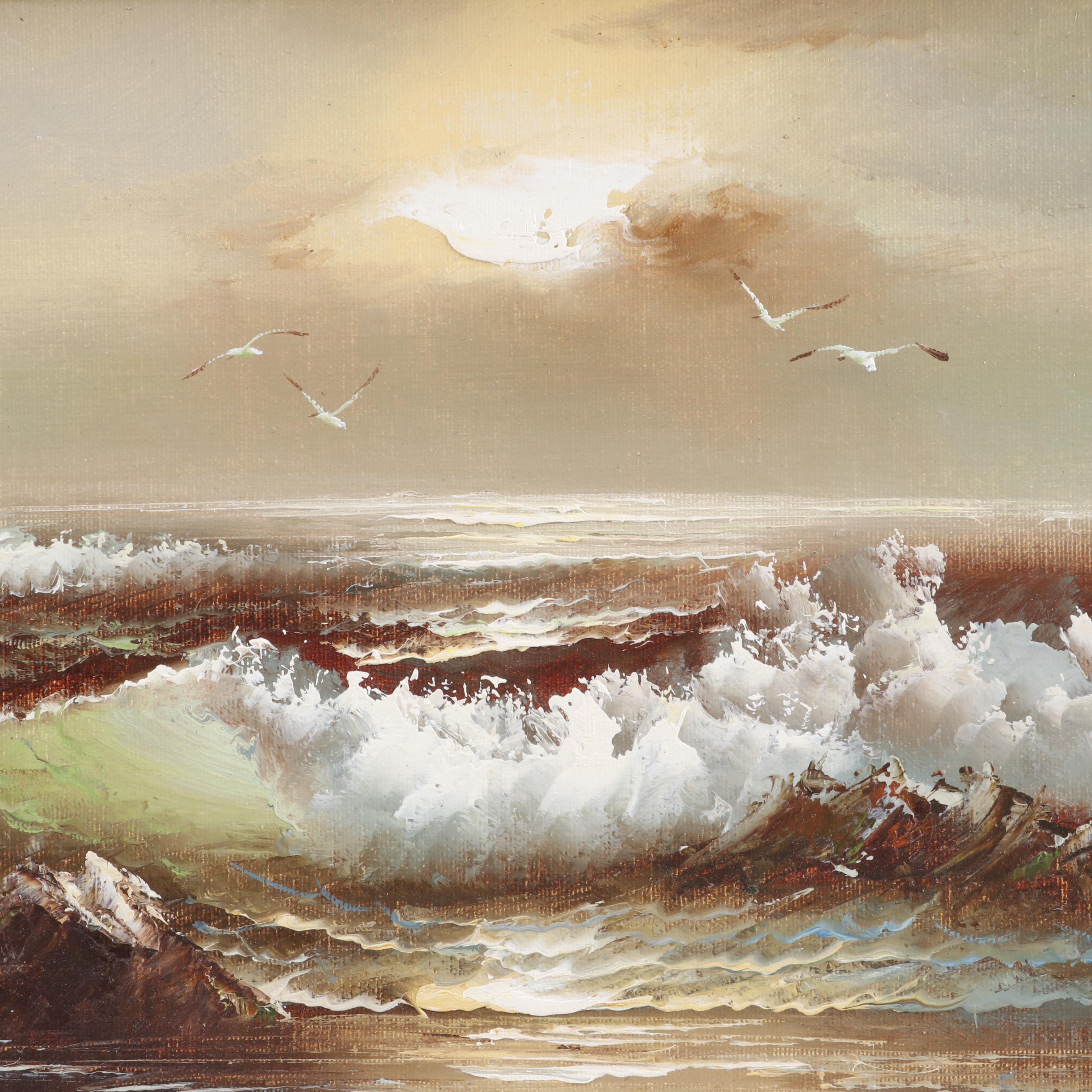 Claude Terray Seascape Oil Painting