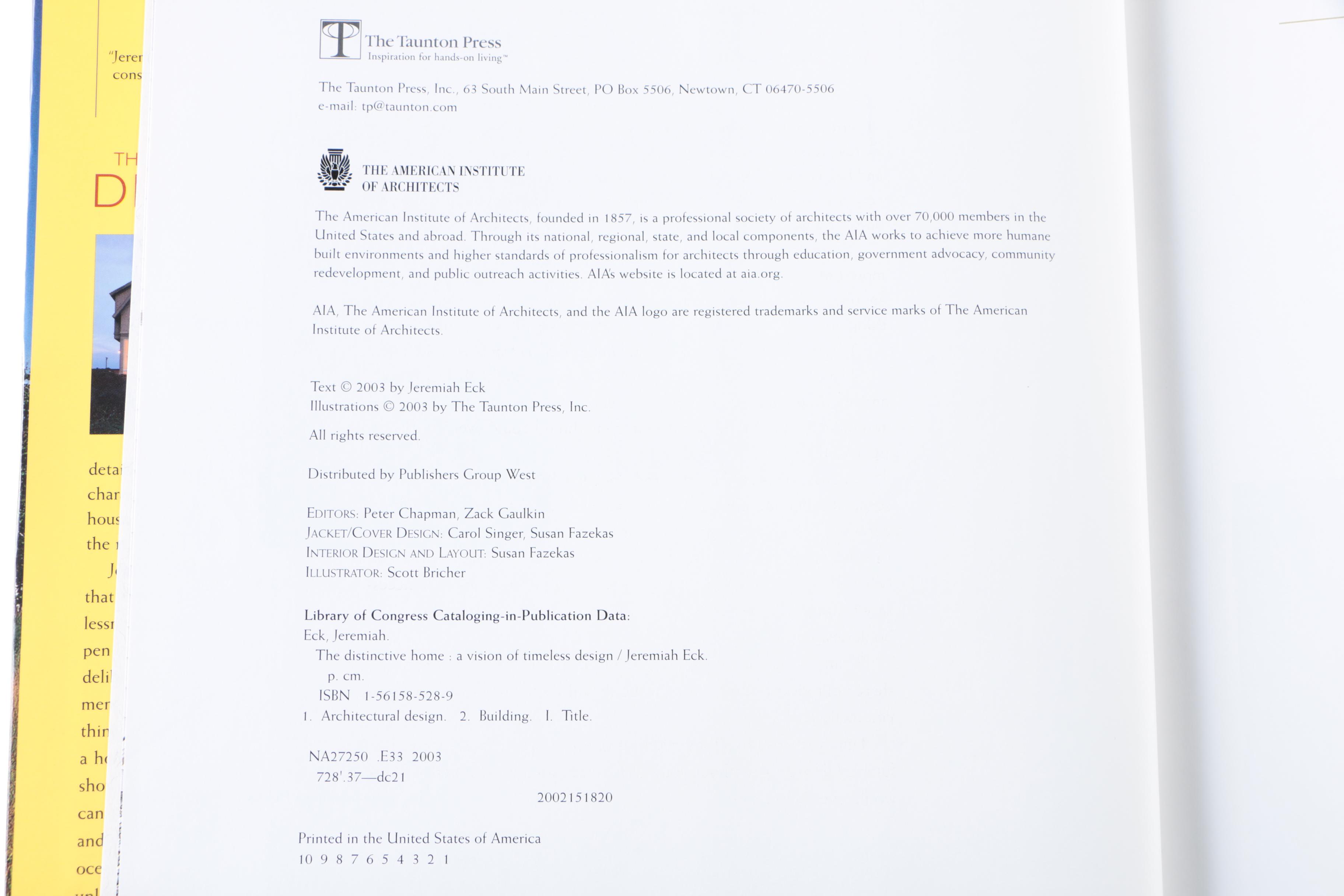 Architecture Books Including "Palladian Style" and "Bernard Maybeck"