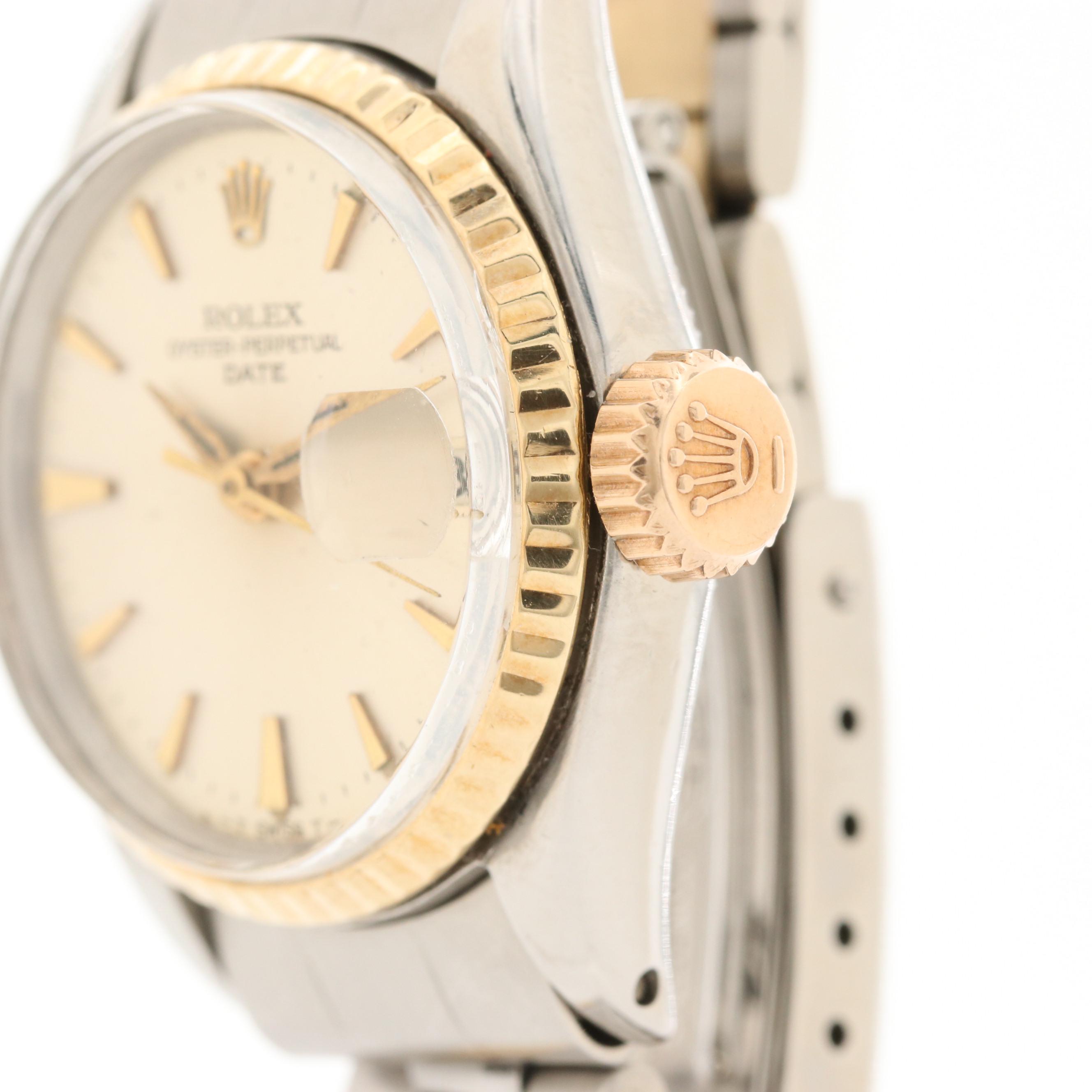 1969 14K Gold and Stainless Steel  Rolex Oyster Perpetual Date Watch