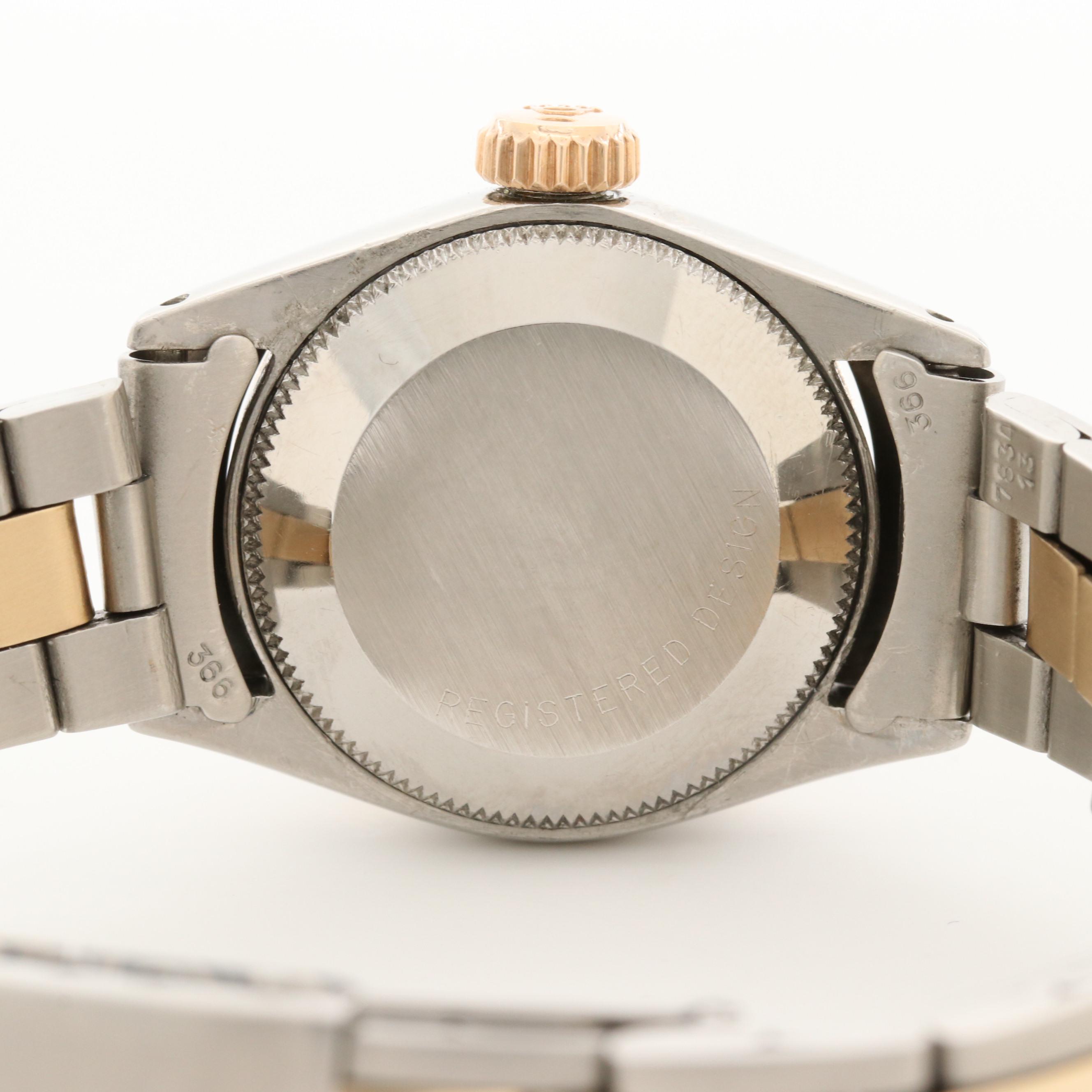 1969 14K Gold and Stainless Steel  Rolex Oyster Perpetual Date Watch