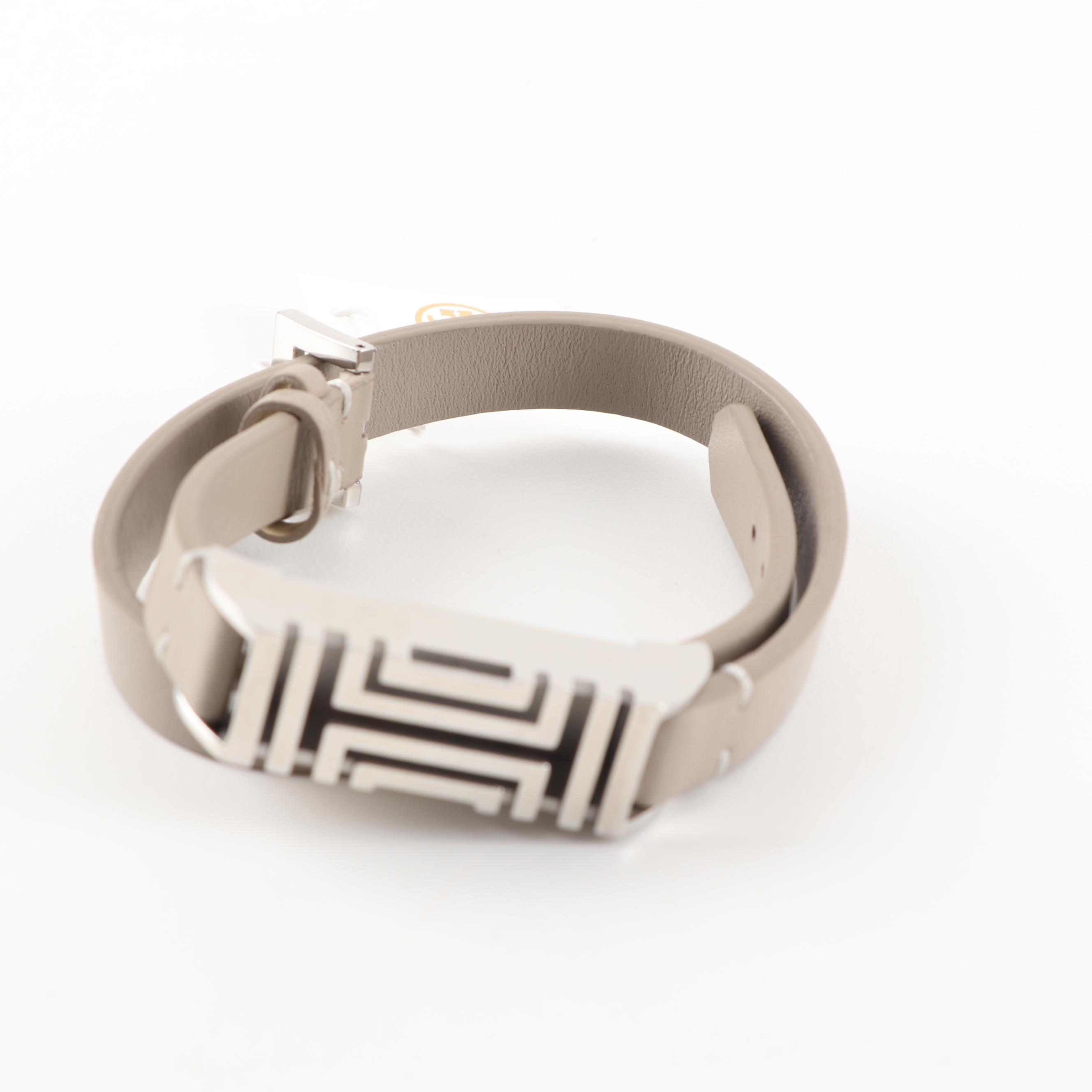 Tory Burch For FitBit Fret Leather Double Wrap Bracelets