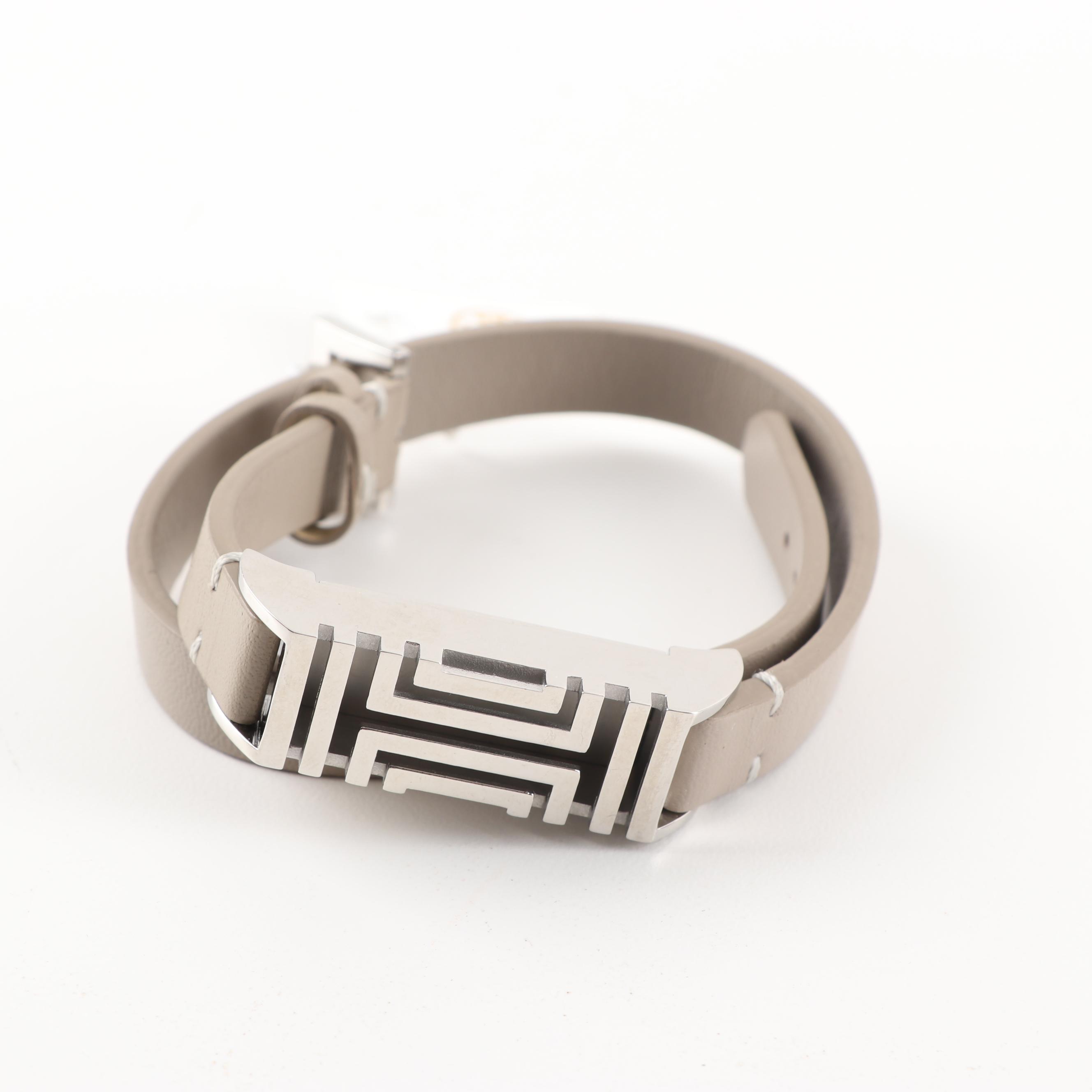 Tory Burch For FitBit Fret Leather Double Wrap Bracelets