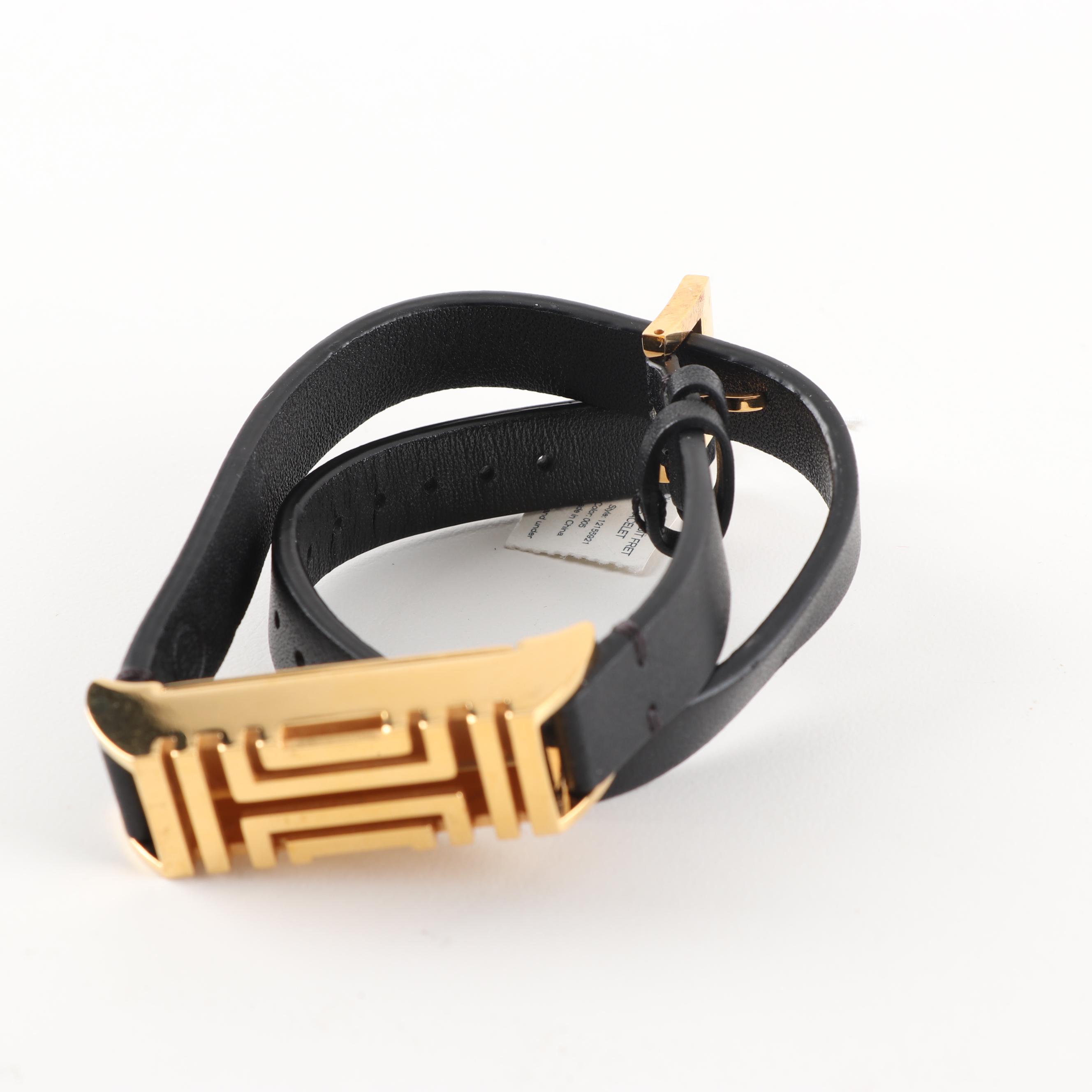 Tory Burch For FitBit Fret Leather Double Wrap Bracelets