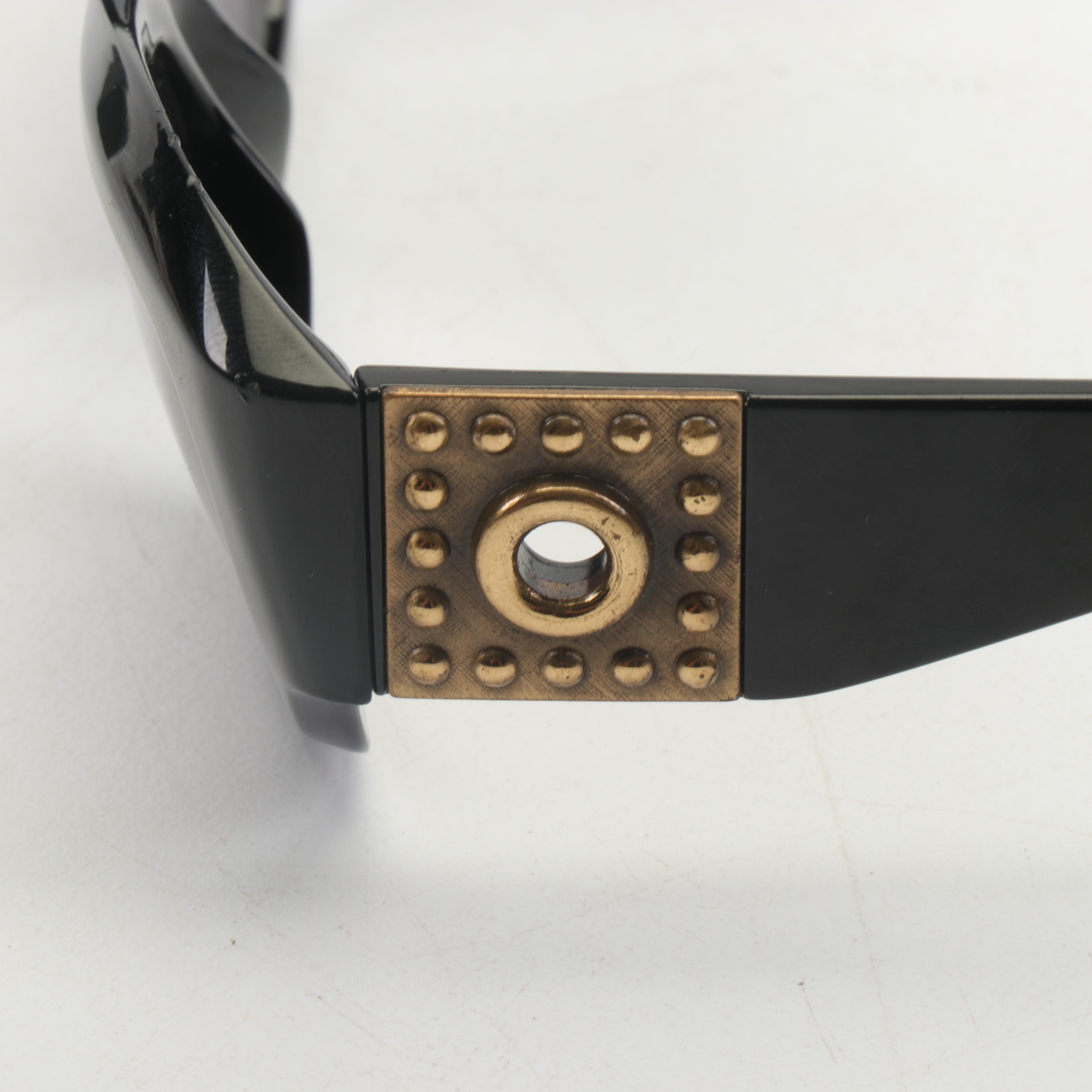 Gianni Versace Model 395 Italian Sunglasses in Black with Case