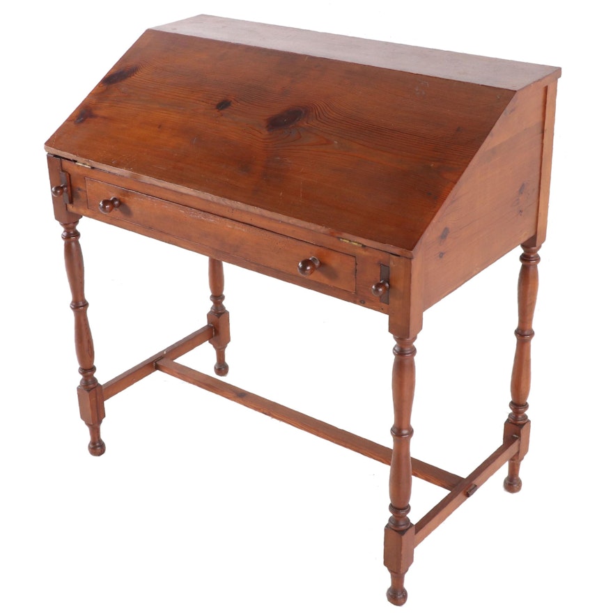 American Pine Slant Top Desk, Early 20th Century