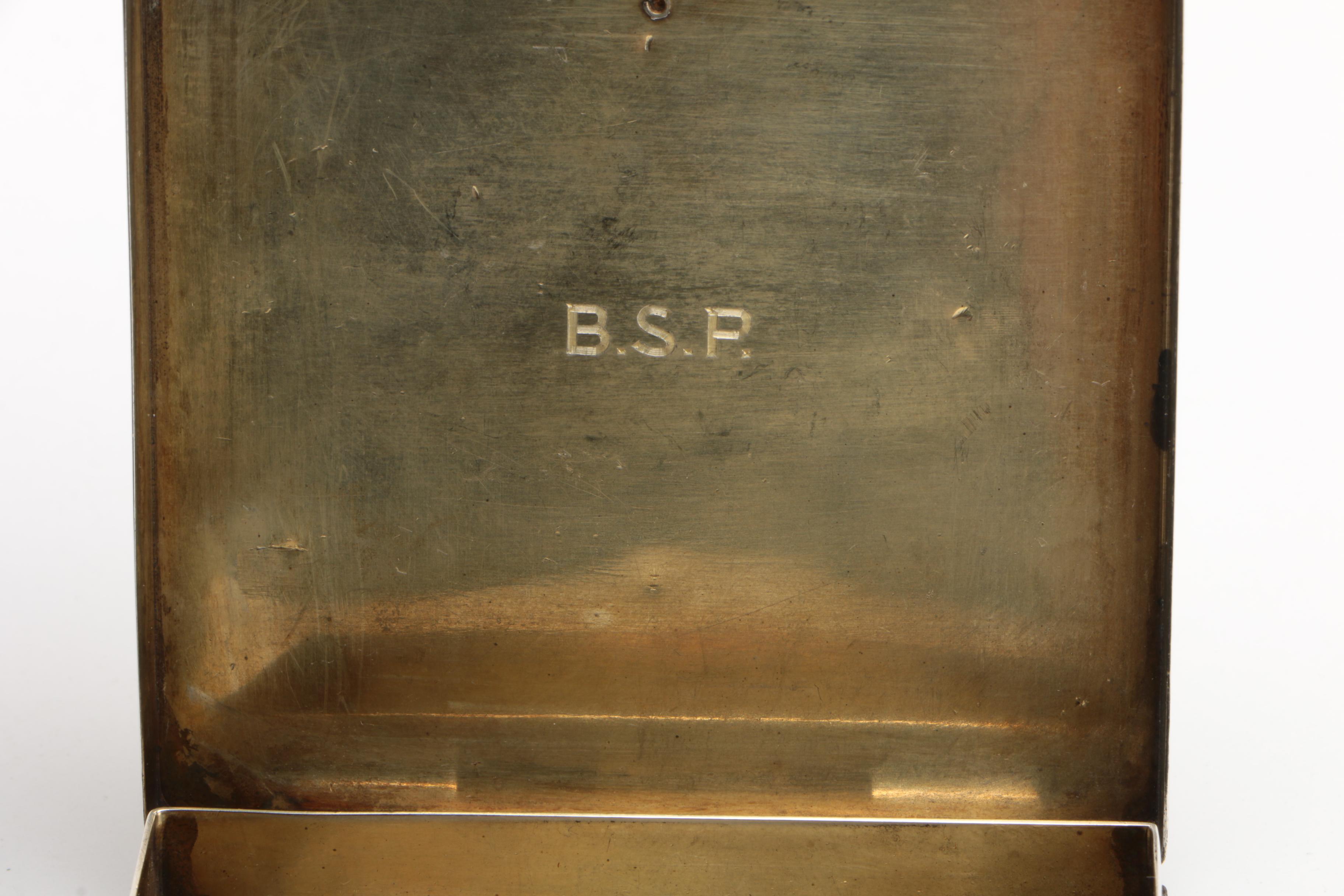 Tiffany & Co. Sterling Silver, 14K Yellow Gold, and Ruby Cigarette Case