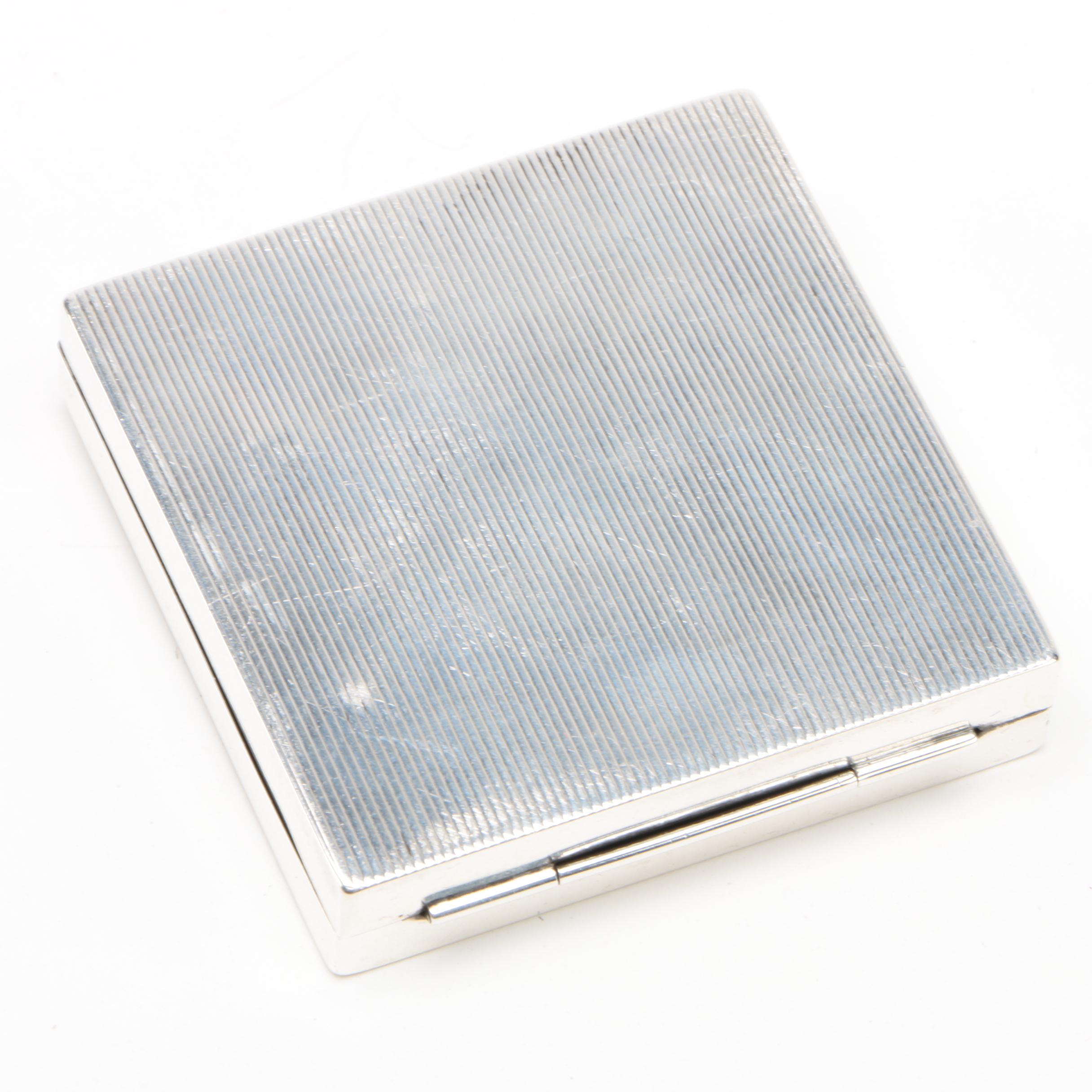 Tiffany & Co. Sterling Silver, 14K Yellow Gold, and Ruby Cigarette Case