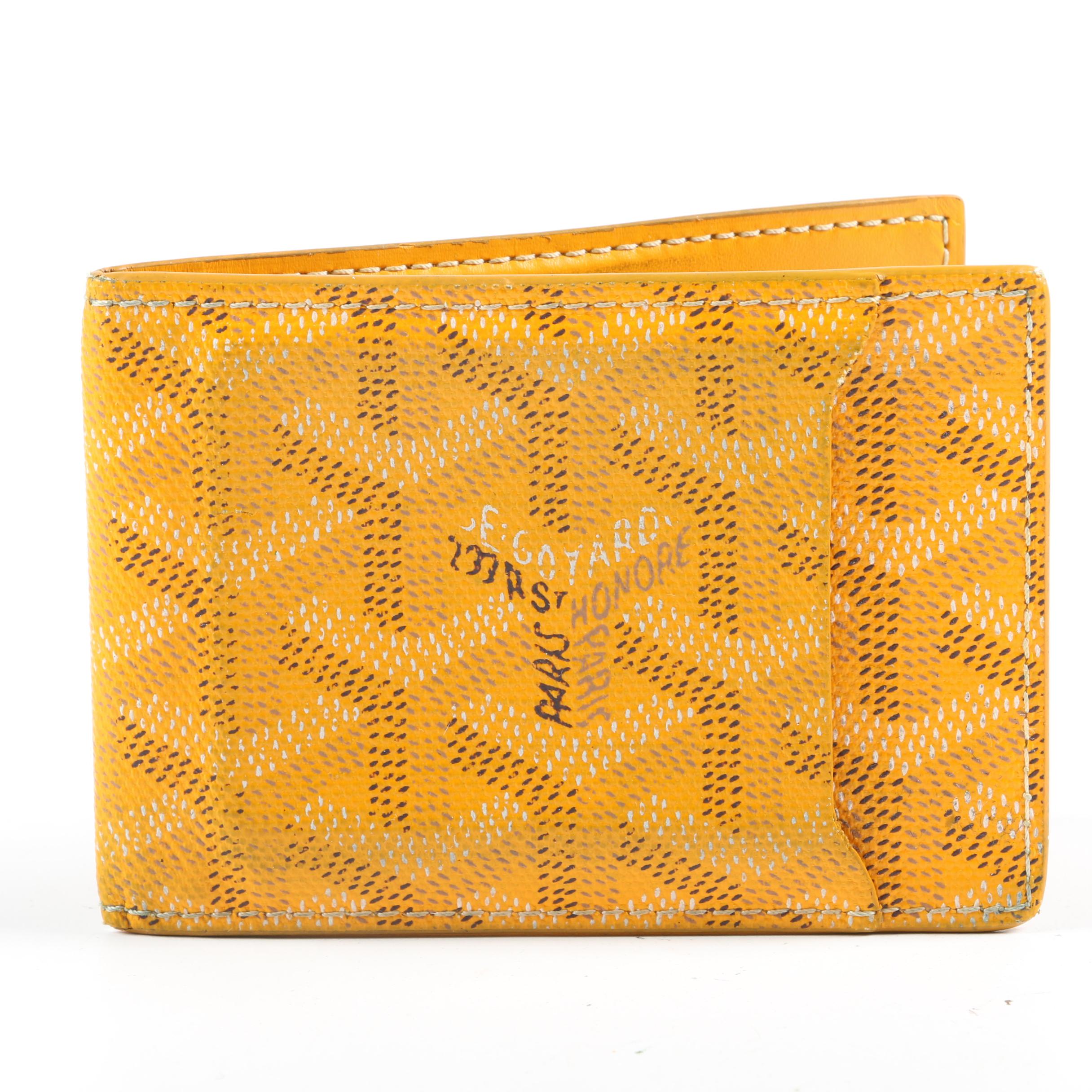 Goyard Porte Carte Insert Victoire Slot Wallet in Yellow