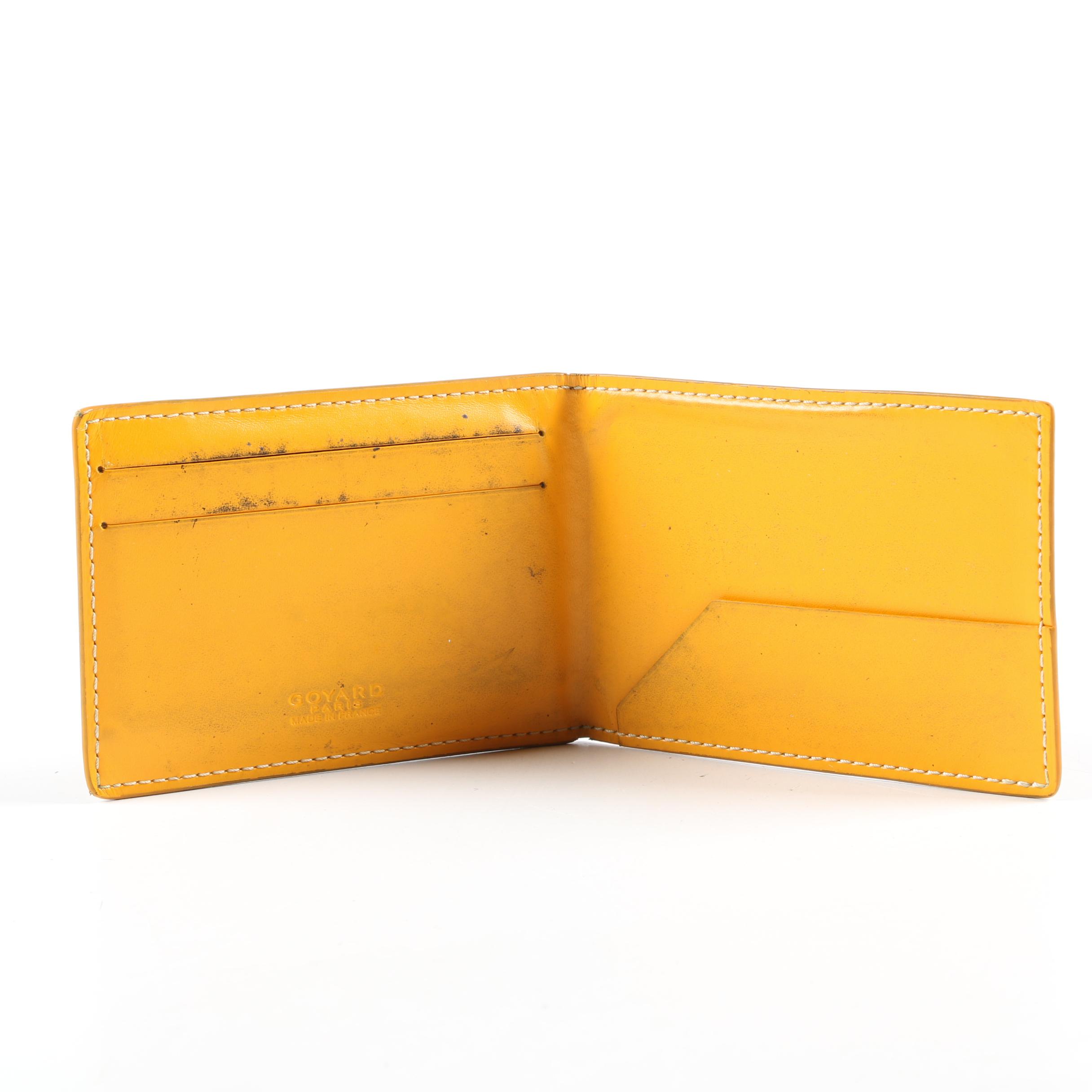 Goyard Porte Carte Insert Victoire Slot Wallet in Yellow