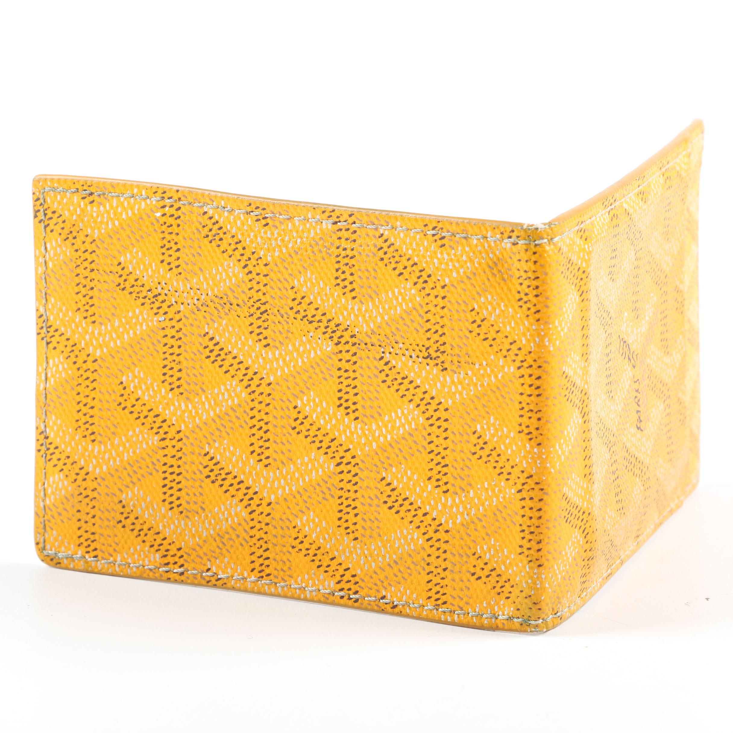 Goyard Porte Carte Insert Victoire Slot Wallet in Yellow