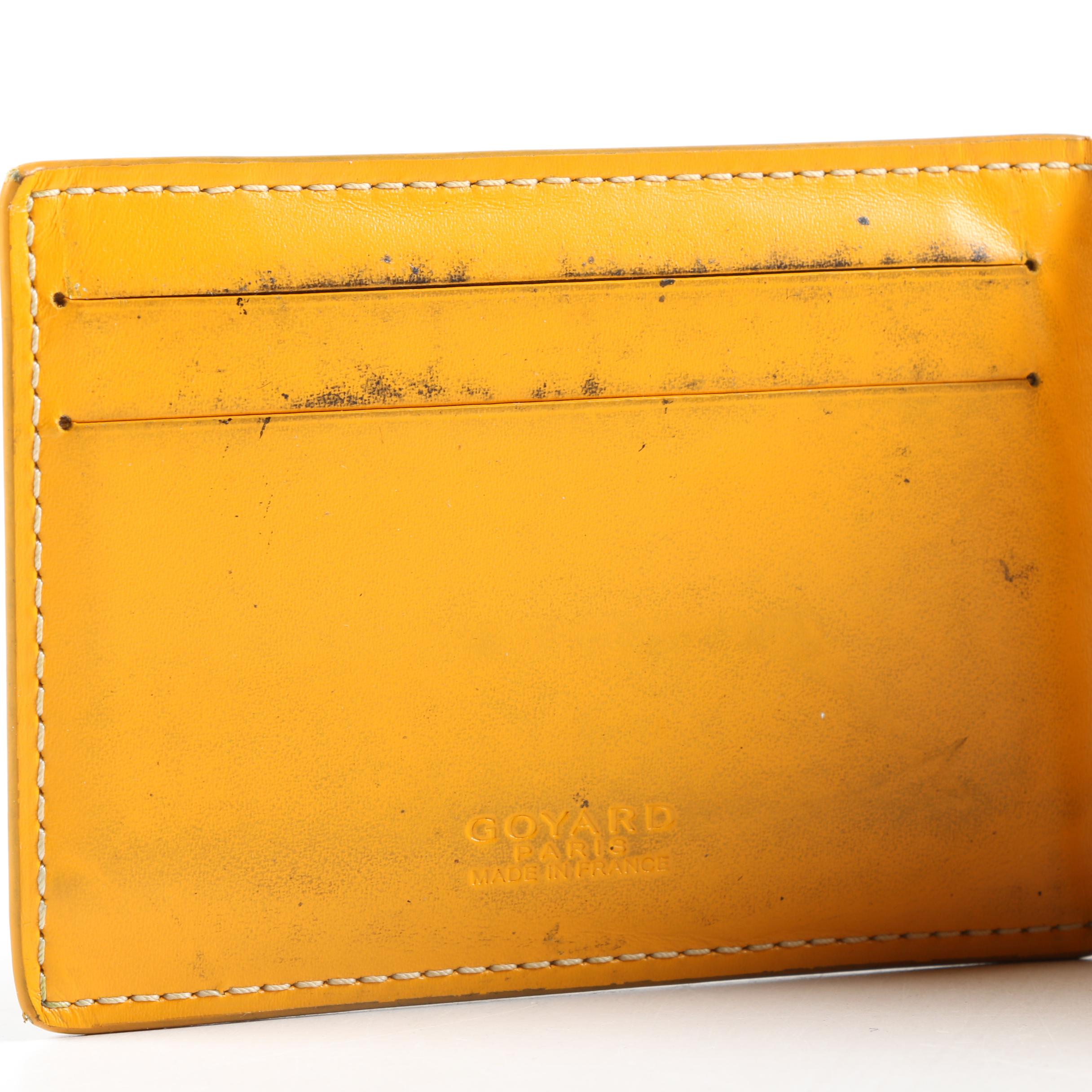 Goyard Porte Carte Insert Victoire Slot Wallet in Yellow
