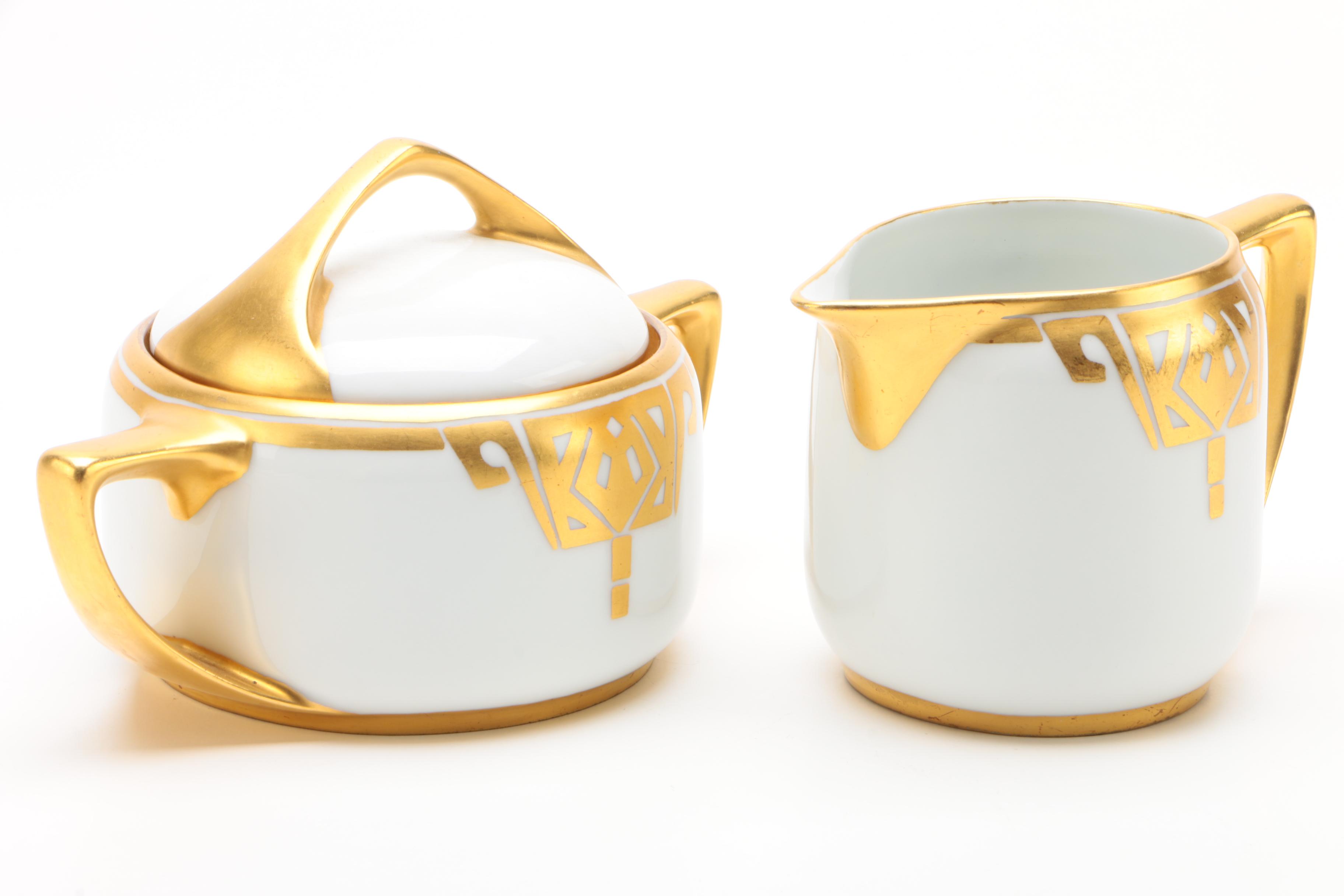 Rosenthal "Donatello" Cream Jug and Covered Sucrier, 1910