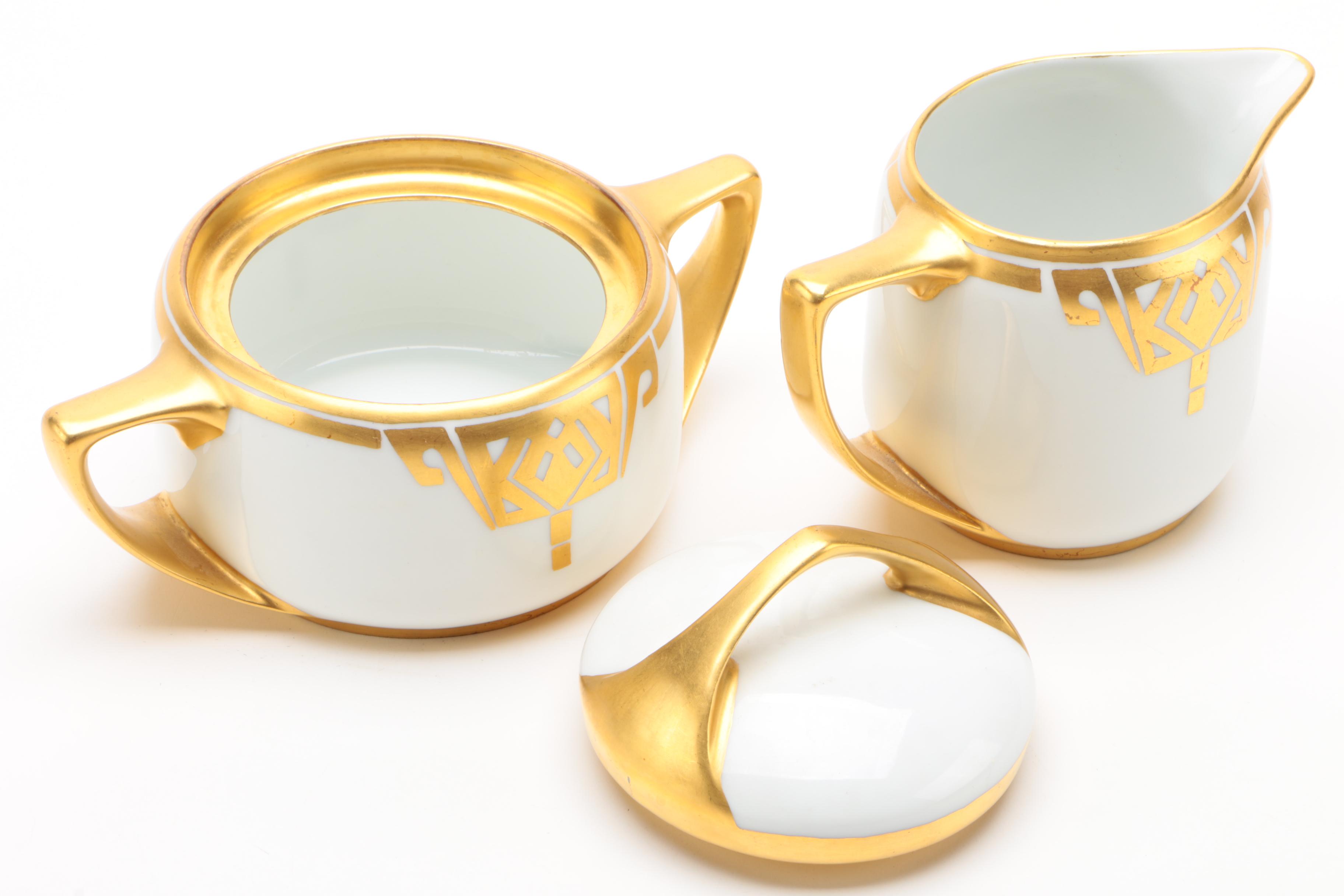 Rosenthal "Donatello" Cream Jug and Covered Sucrier, 1910