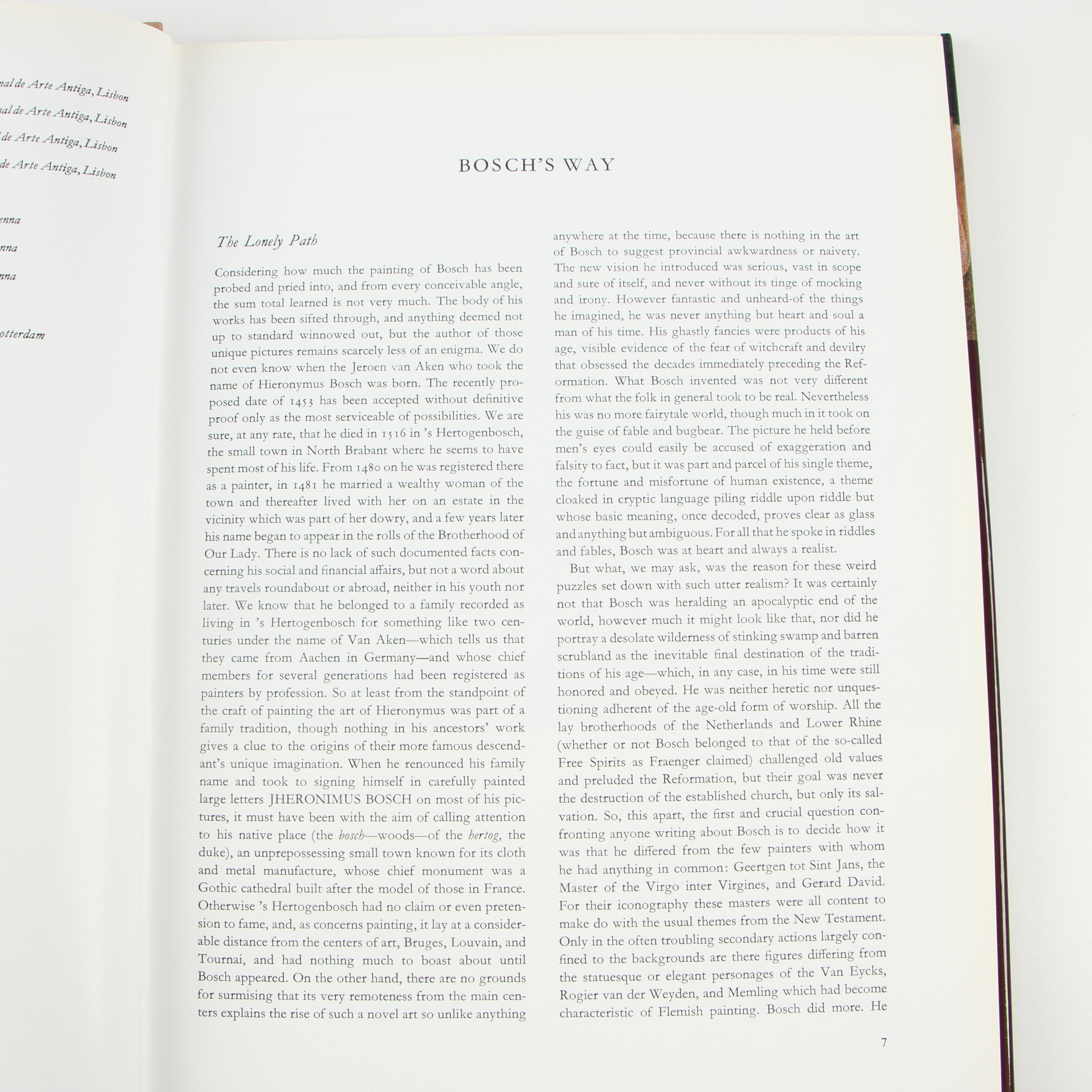 Hieronymus Bosch Art Books Including "The Complete Drawings and Paintings"