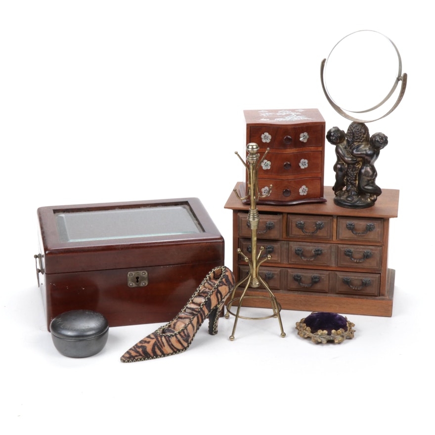 Vanity Accessories and Jewelry Boxes