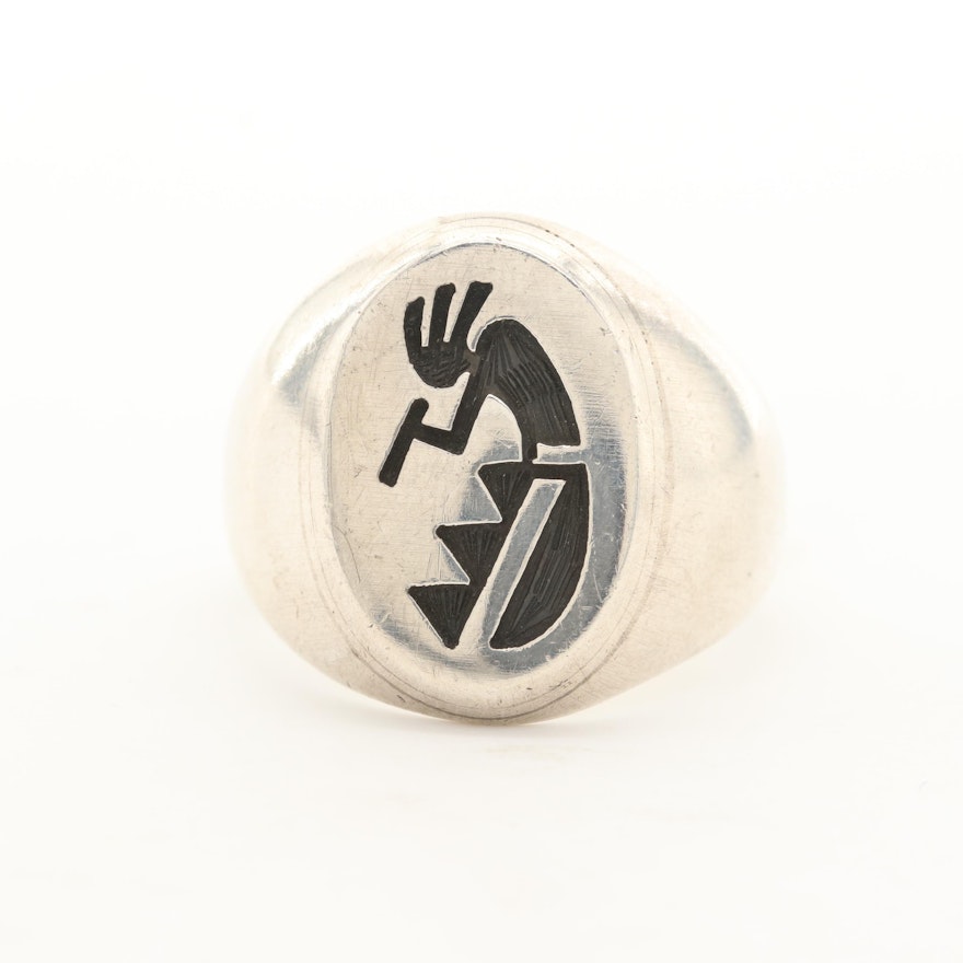 Alvin Taylor, Hopi Sterling Silver Kokopelli Ring