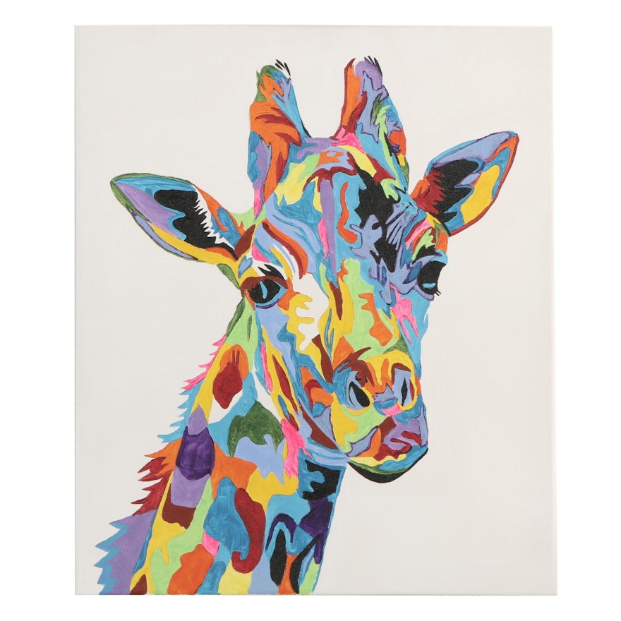 DeSanto Giraffe Acrylic Painting