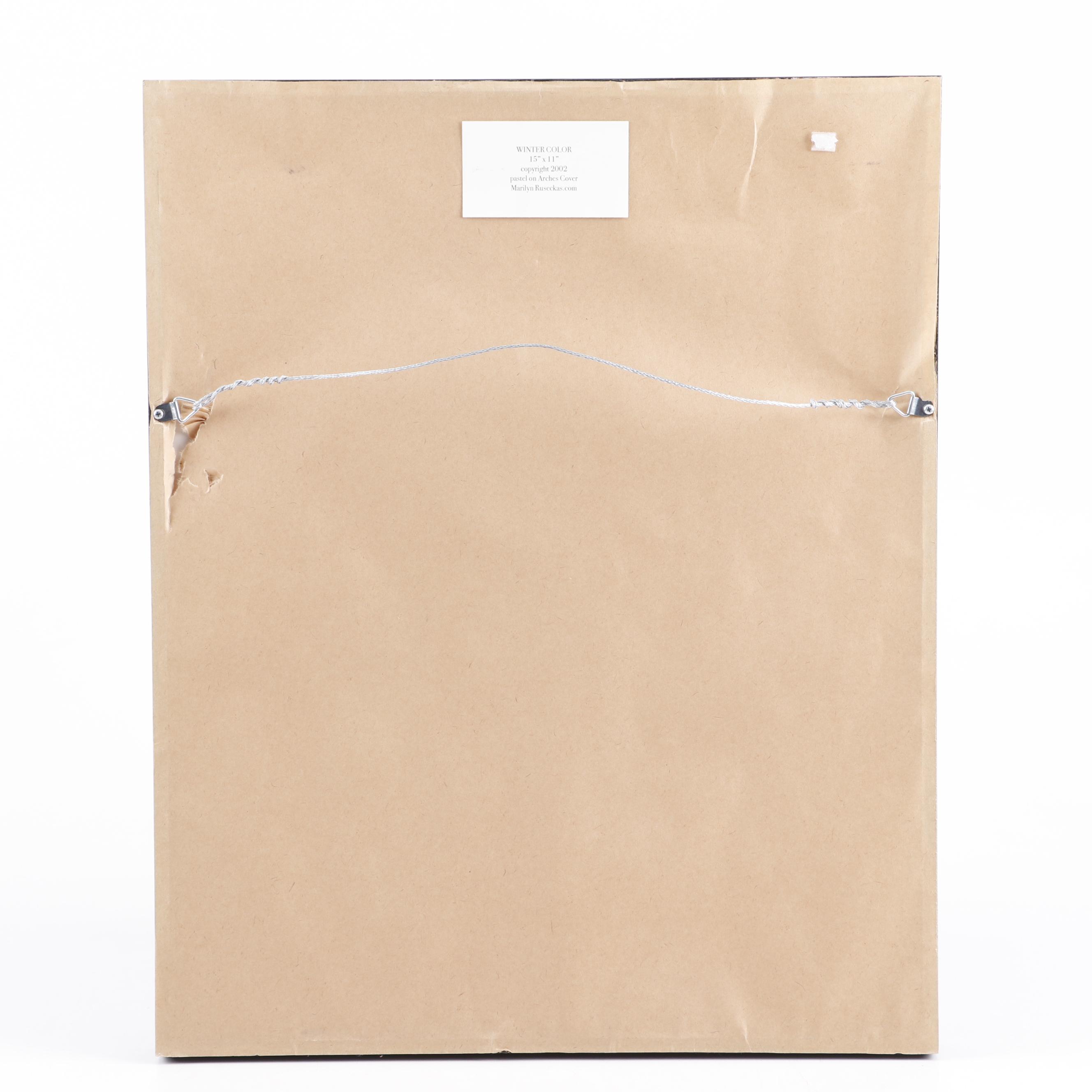 Marilyn Ruseckas Pastel Drawing "Winter Color," 2002