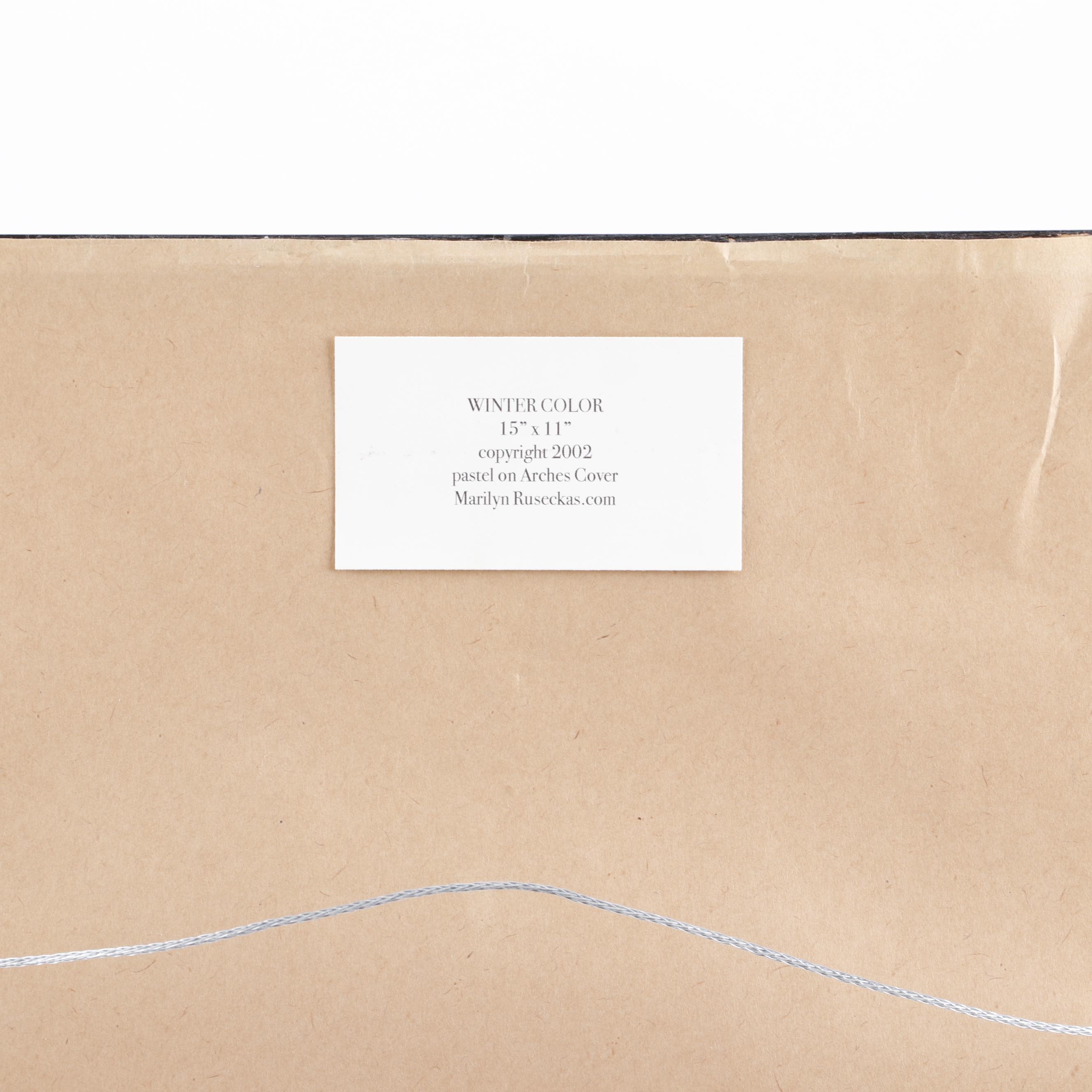 Marilyn Ruseckas Pastel Drawing "Winter Color," 2002