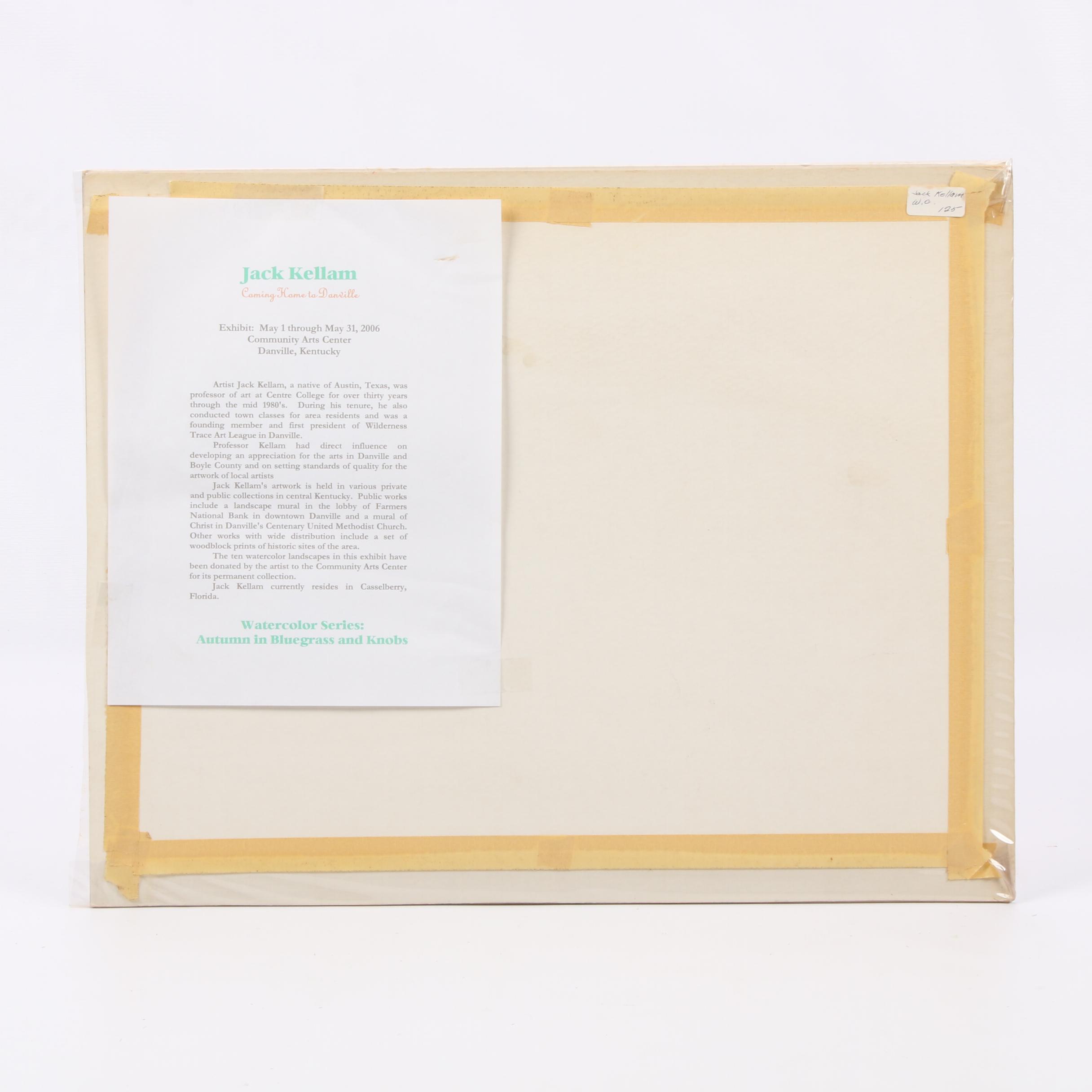 Jack Kellam Watercolor Painting of Fall Landscape