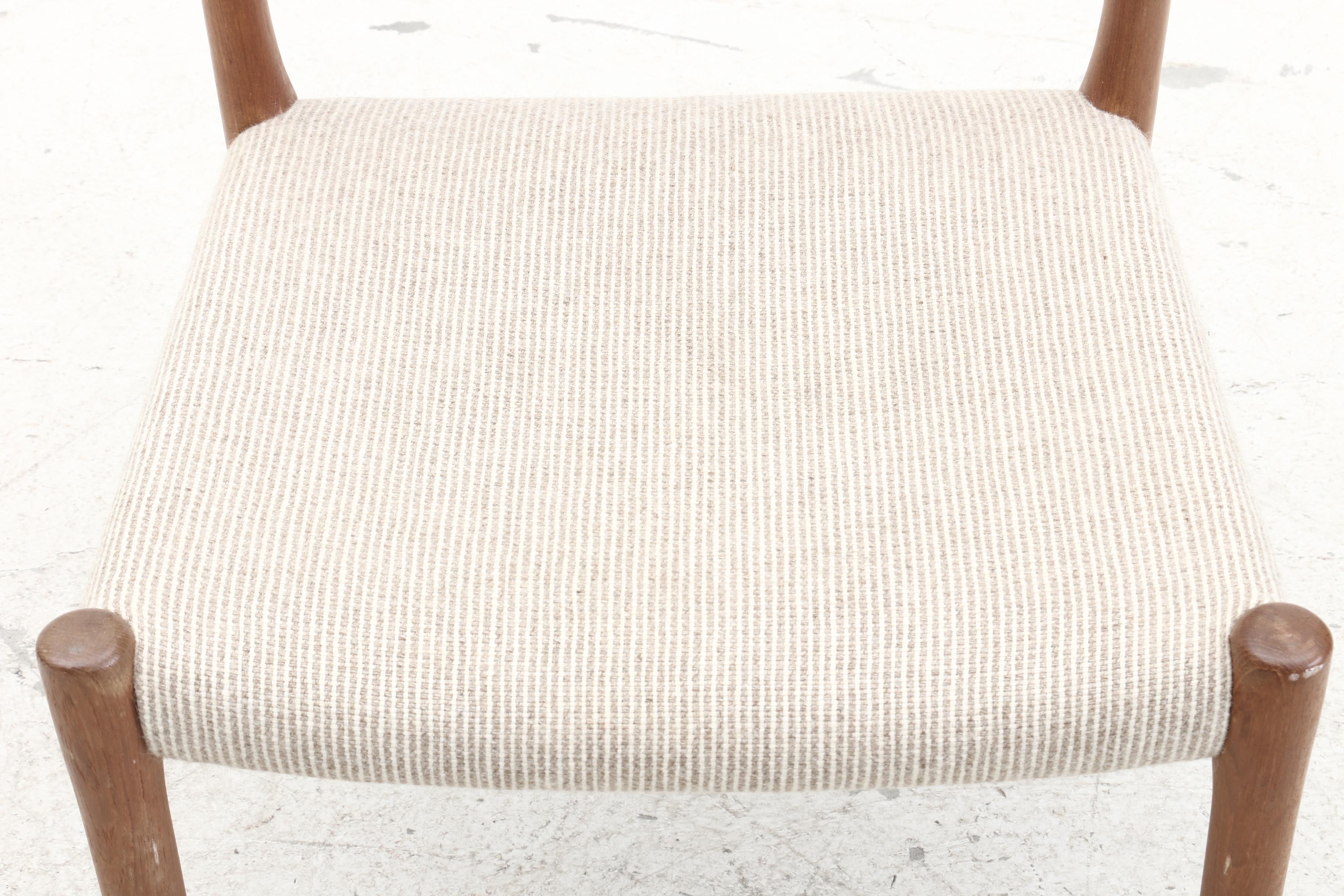 Six Danish Modern Teak Dining Chairs, by J.L. Moller Models, Denmark